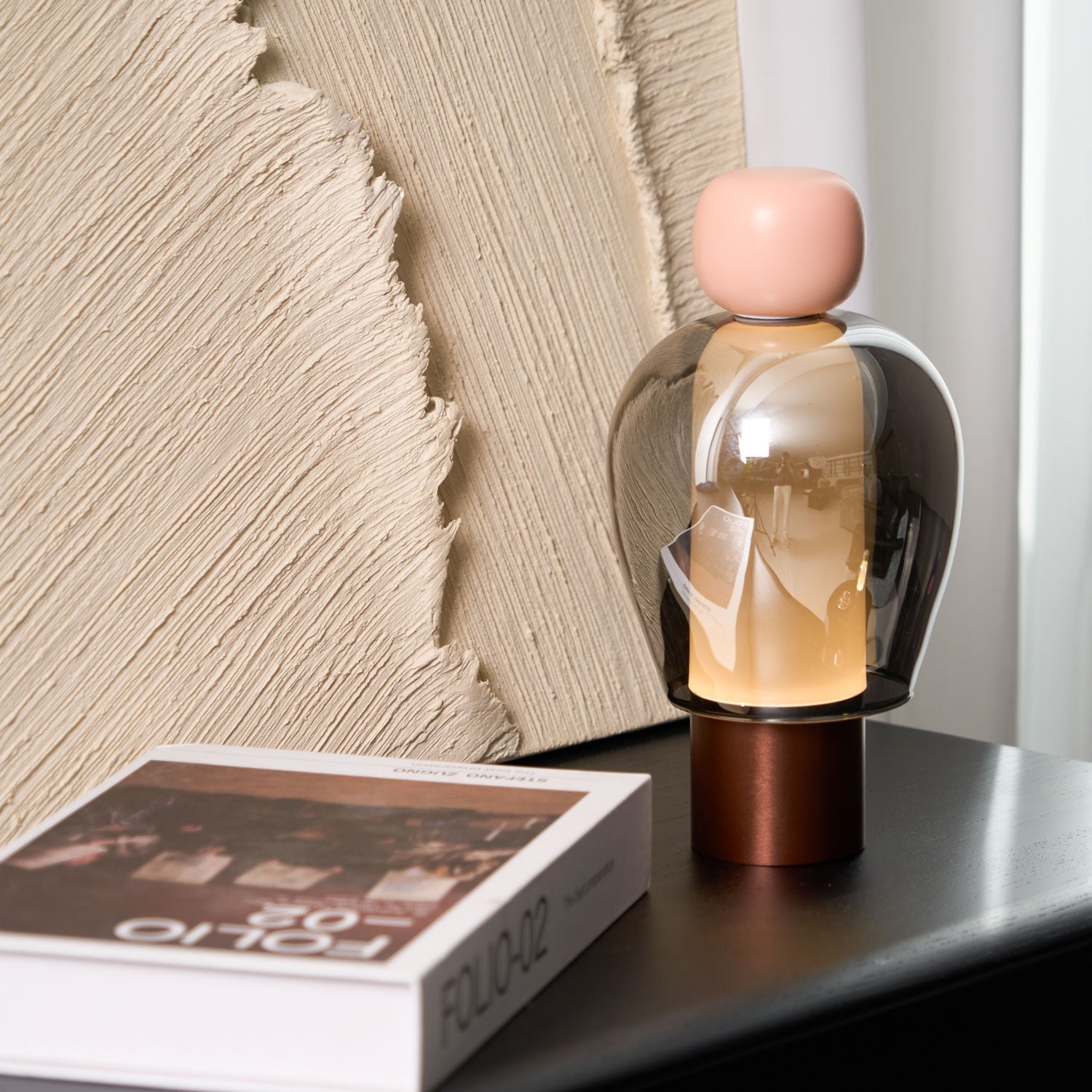 Nara Glass Artistic Table Lamp-Neutral Decor