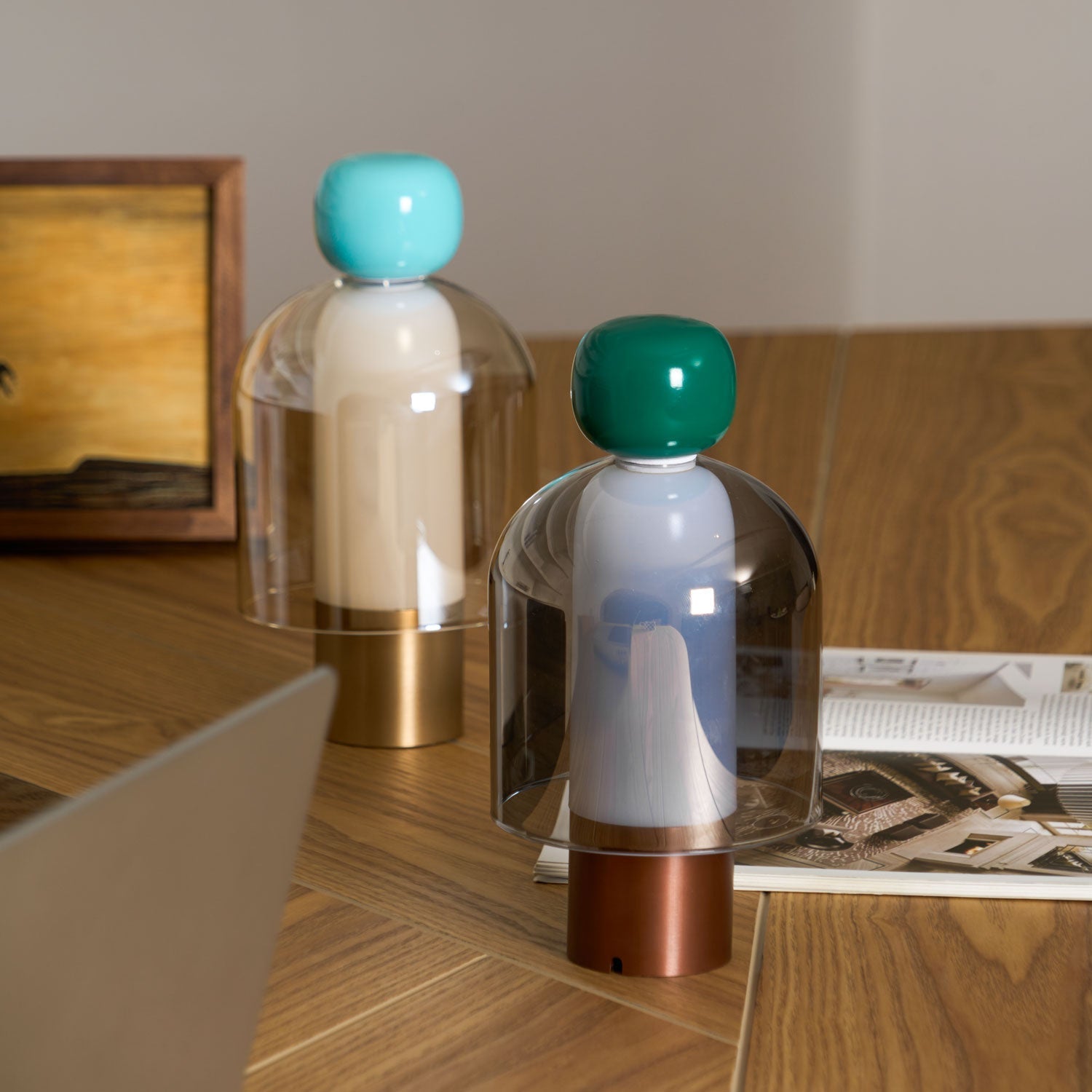 Nara Glass Artistic Table Lamp-Neutral Decor