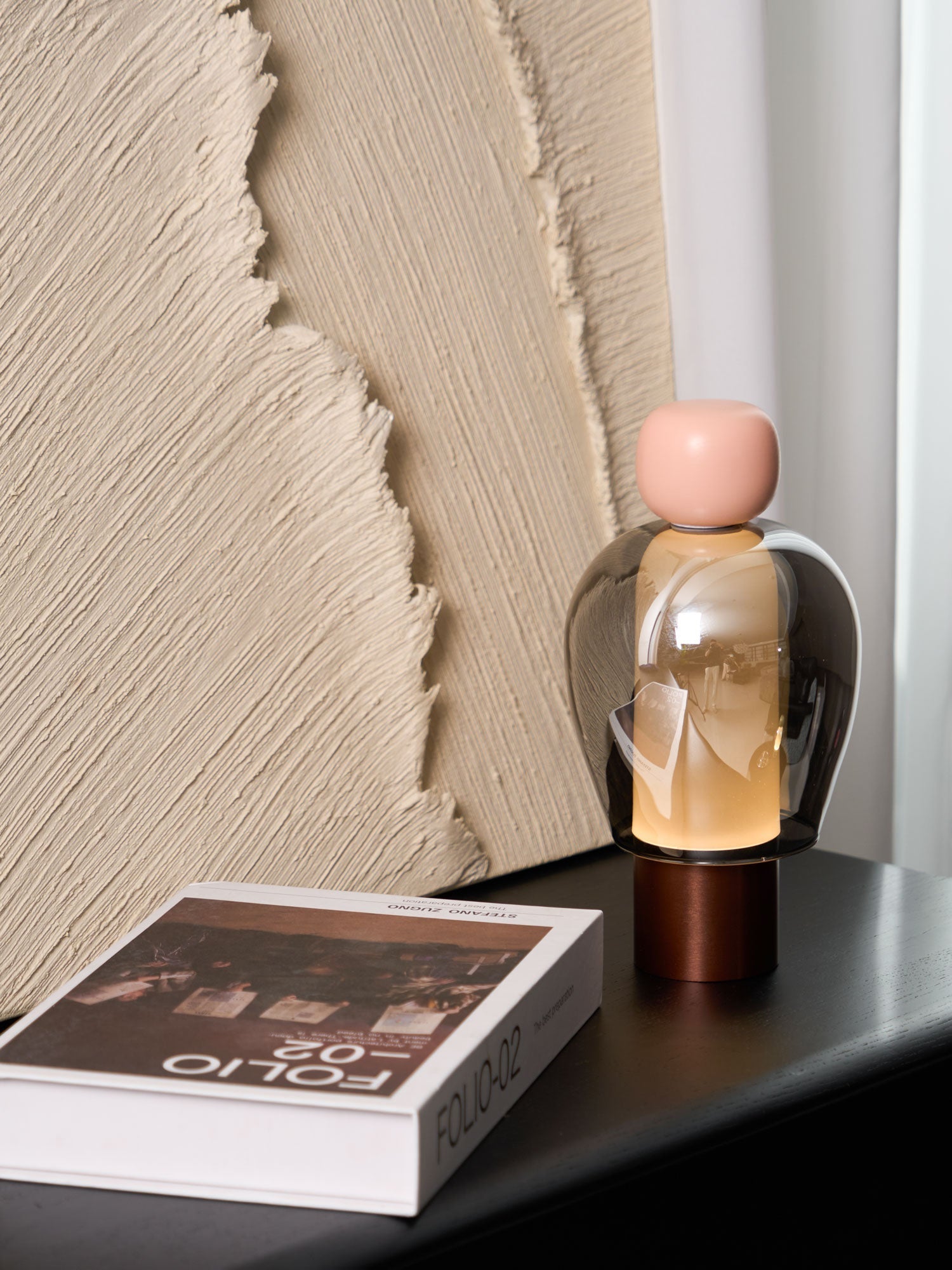 Nara Glass Artistic Table Lamp-Neutral Decor