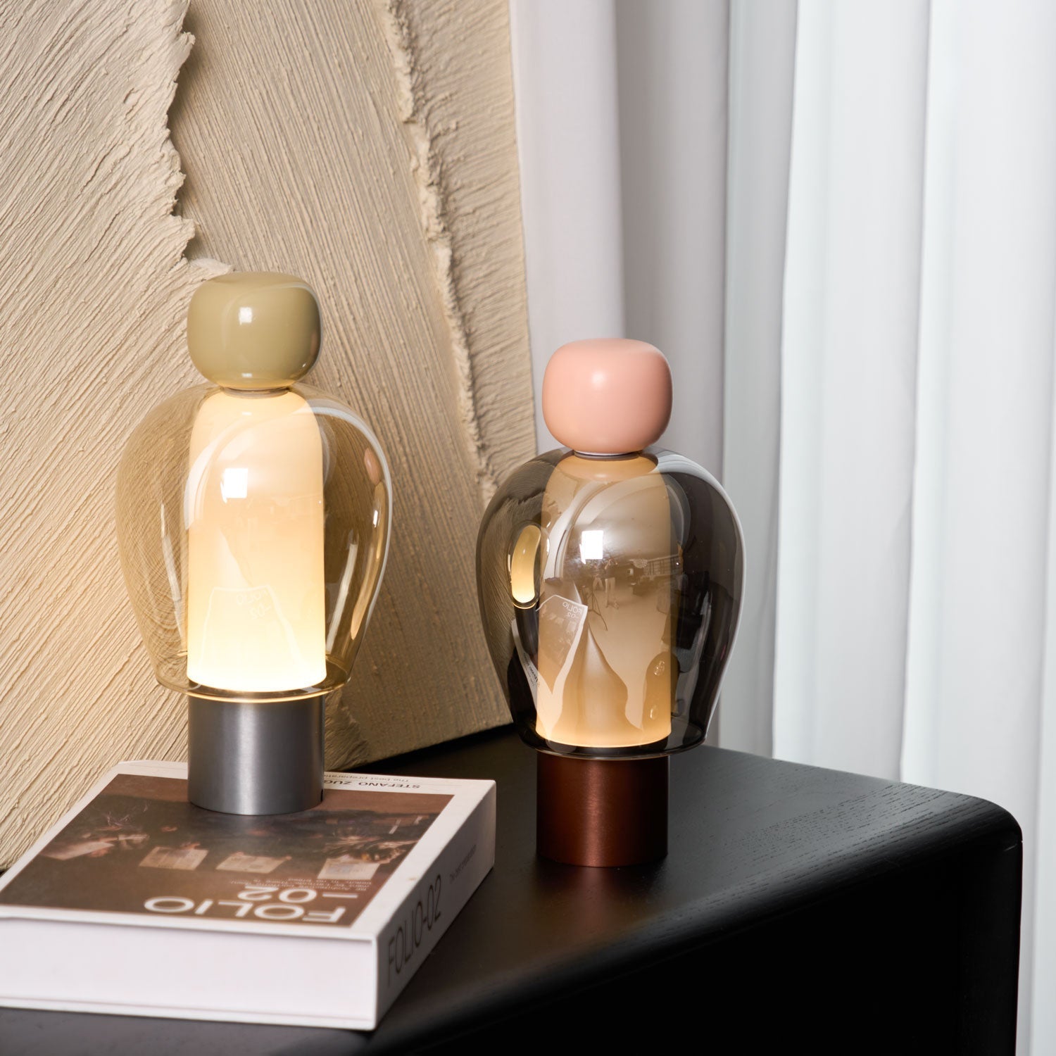 Nara Glass Artistic Table Lamp-Neutral Decor