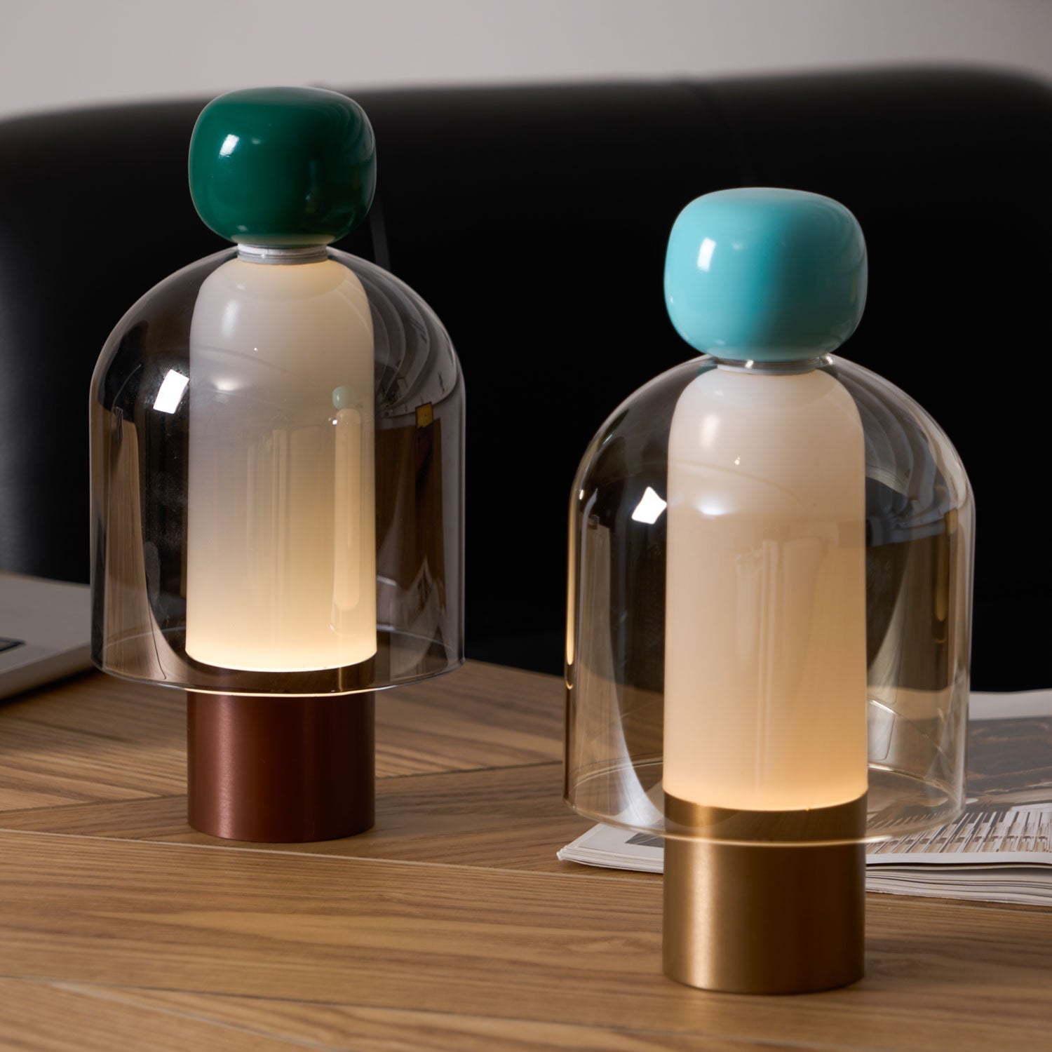 Nara Glass Artistic Table Lamp-Neutral Decor