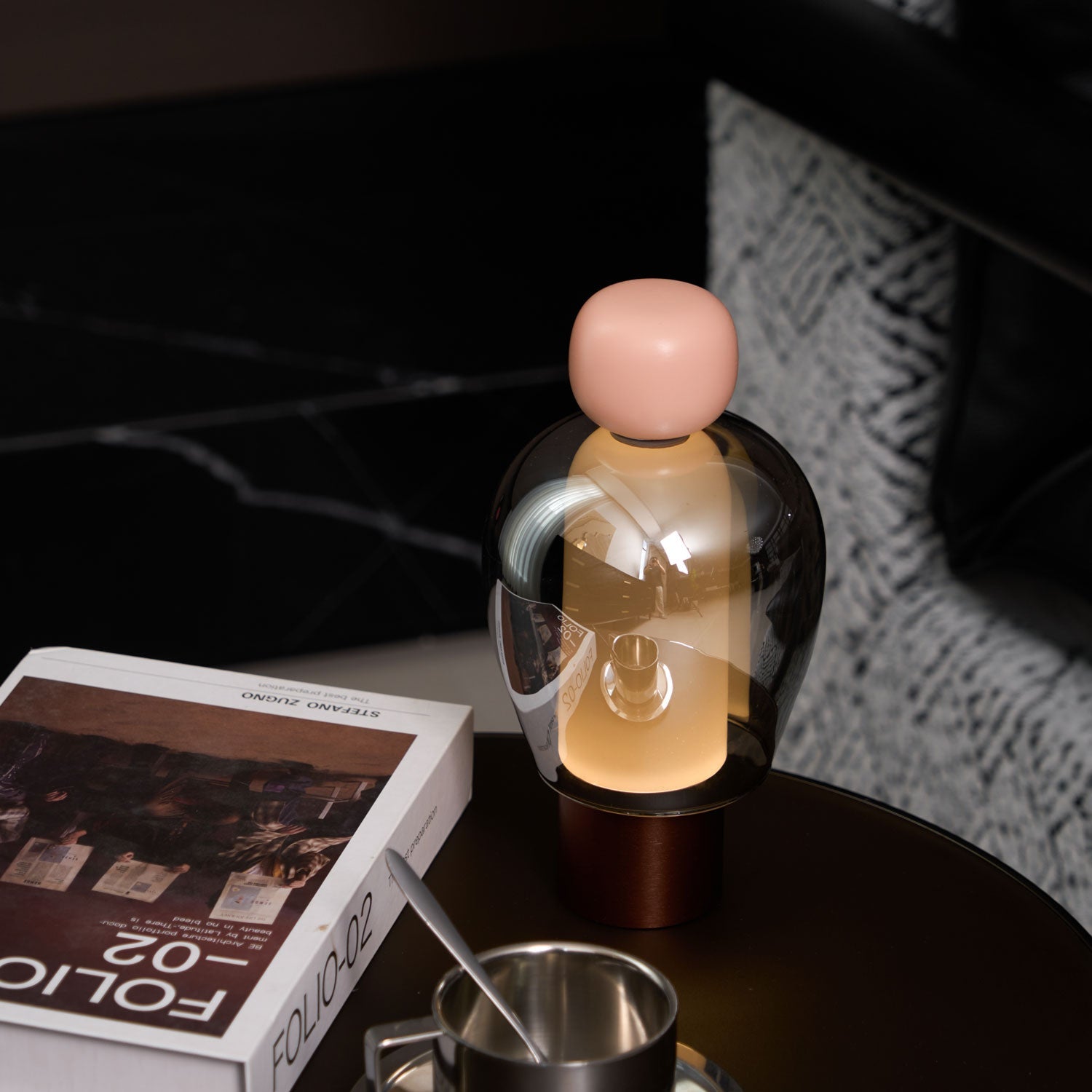 Nara Glass Artistic Table Lamp-Neutral Decor