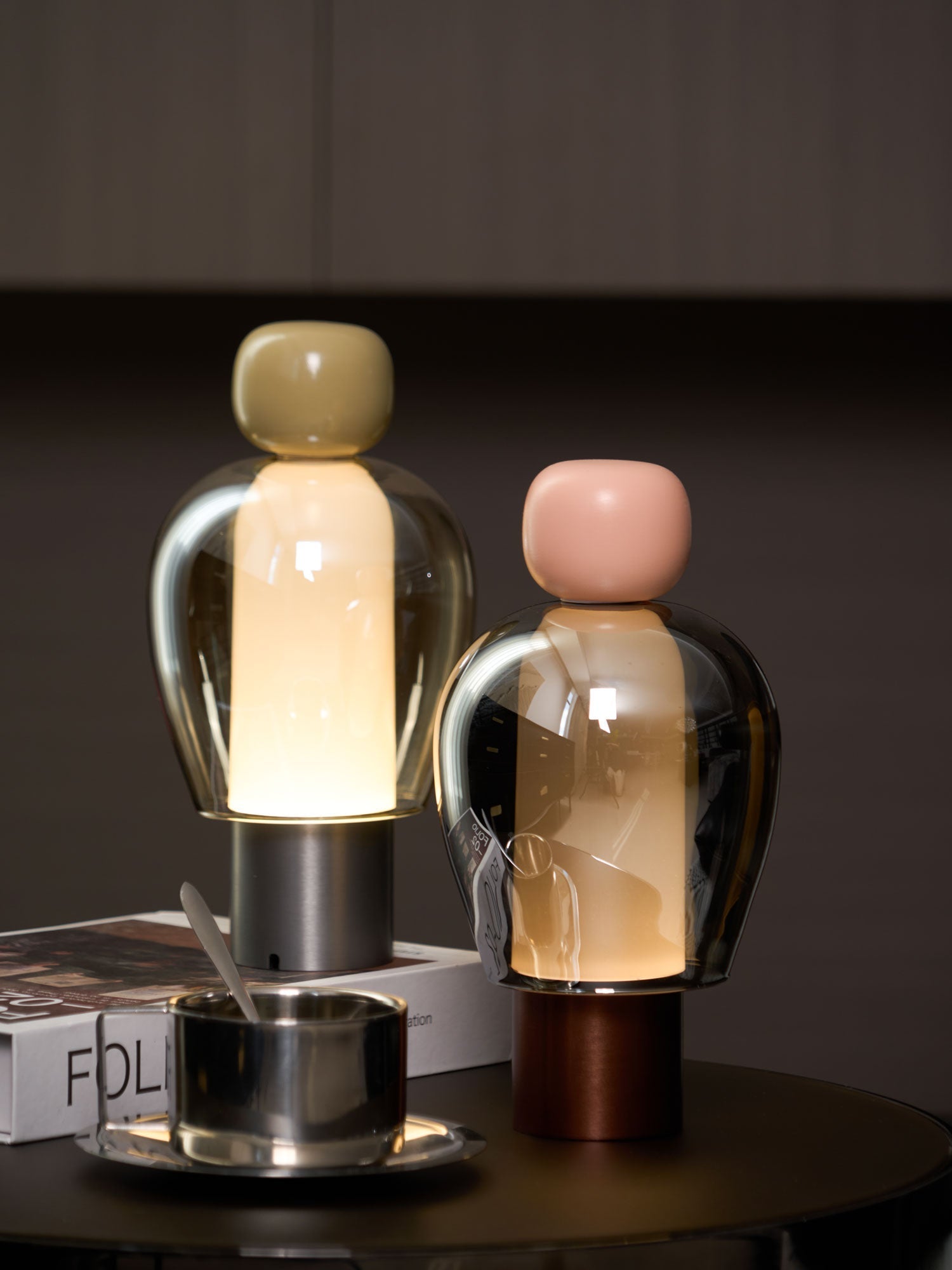 Nara Glass Artistic Table Lamp-Neutral Decor