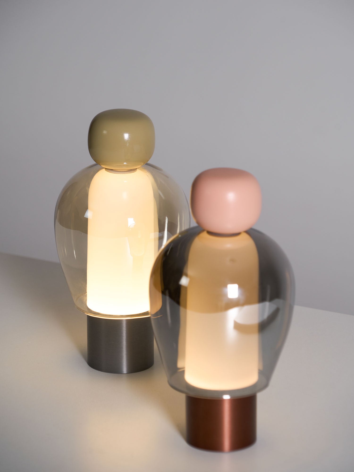 Nara Glass Artistic Table Lamp-Neutral Decor