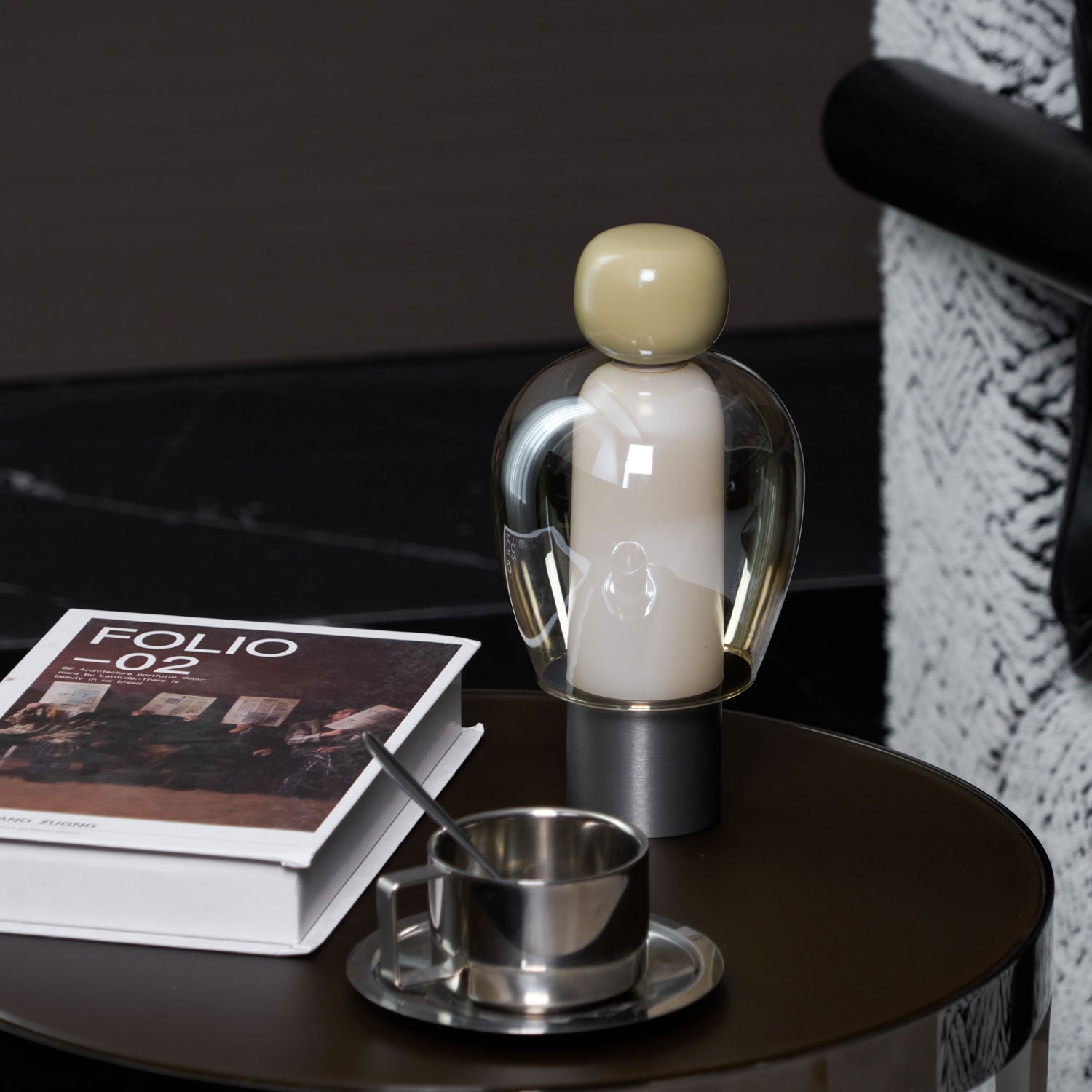 Nara Glass Artistic Table Lamp-Neutral Decor