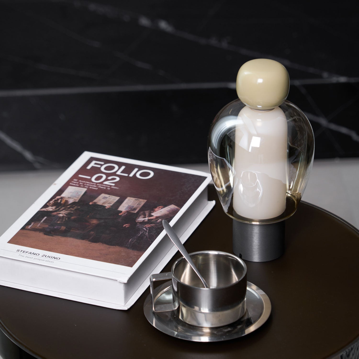 Nara Glass Artistic Table Lamp-Neutral Decor