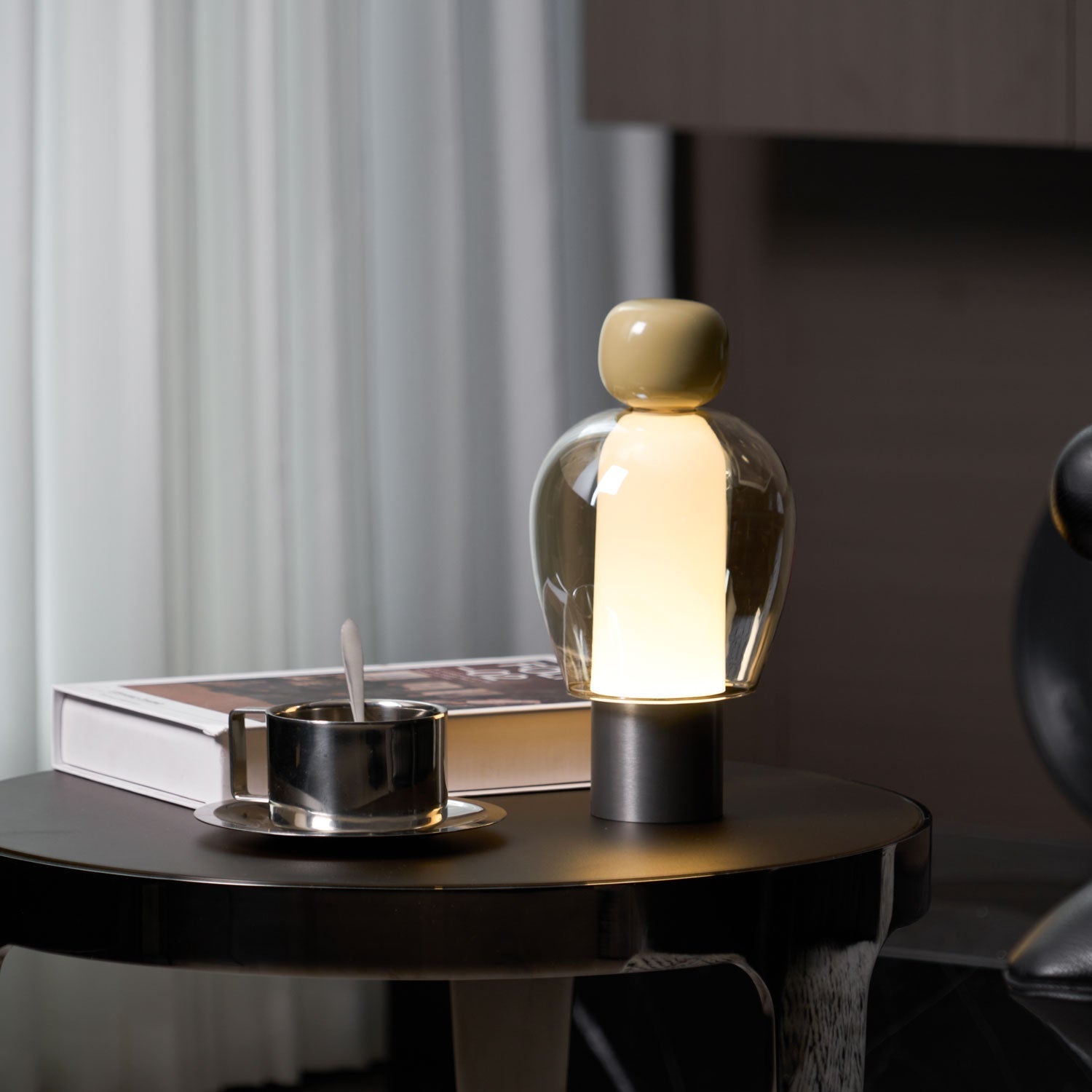Nara Glass Artistic Table Lamp-Neutral Decor
