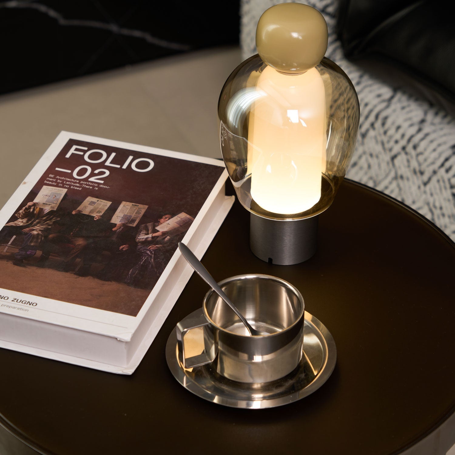 Nara Glass Artistic Table Lamp-Neutral Decor
