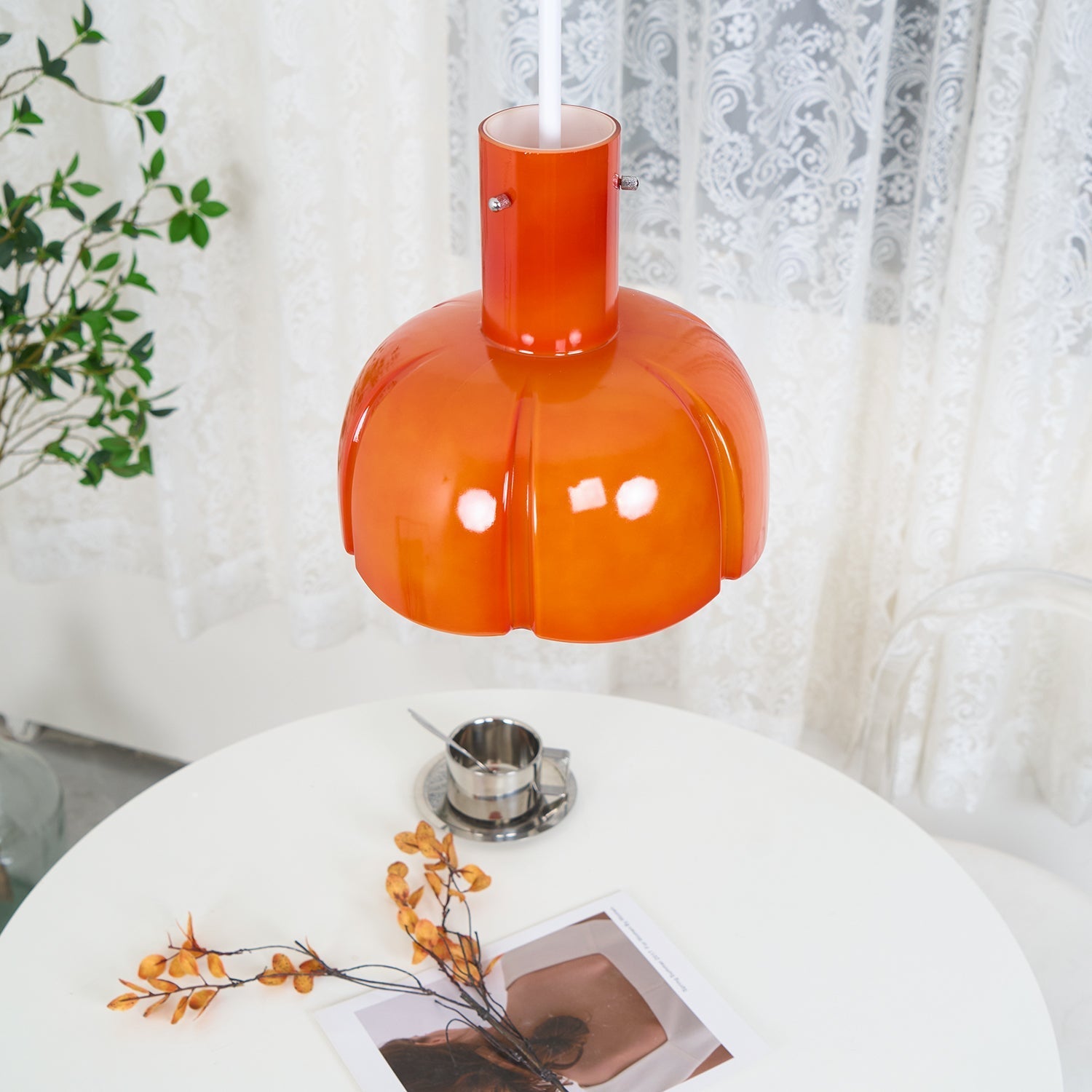 Zentara Glass Contemporary Pendant Light-Neutral Decor