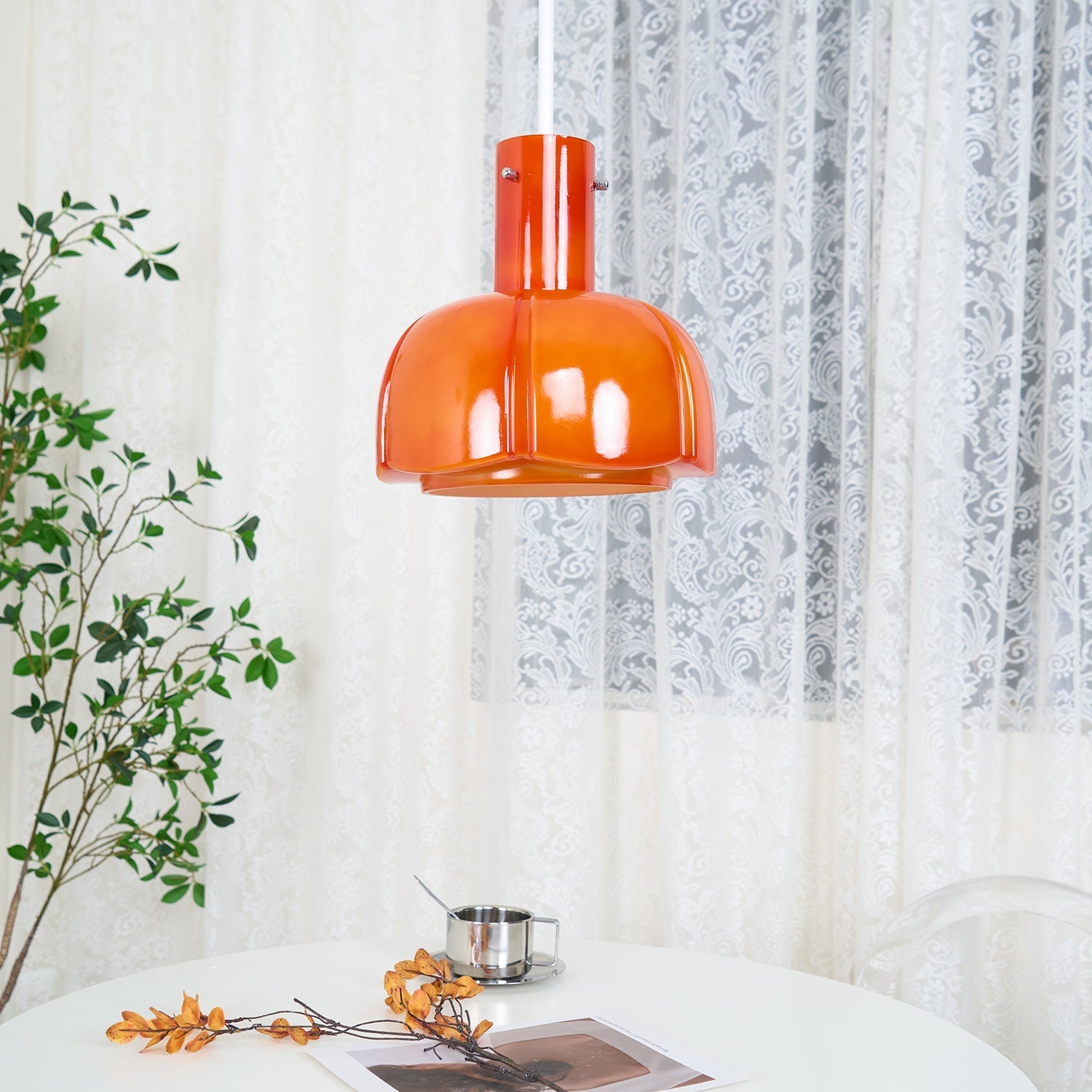 Zentara Glass Contemporary Pendant Light-Neutral Decor