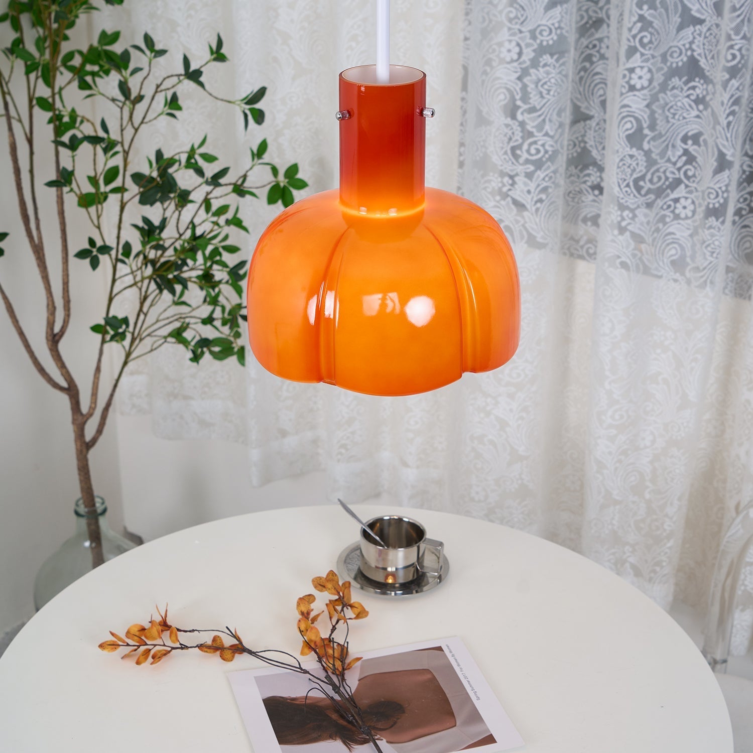 Zentara Glass Contemporary Pendant Light-Neutral Decor