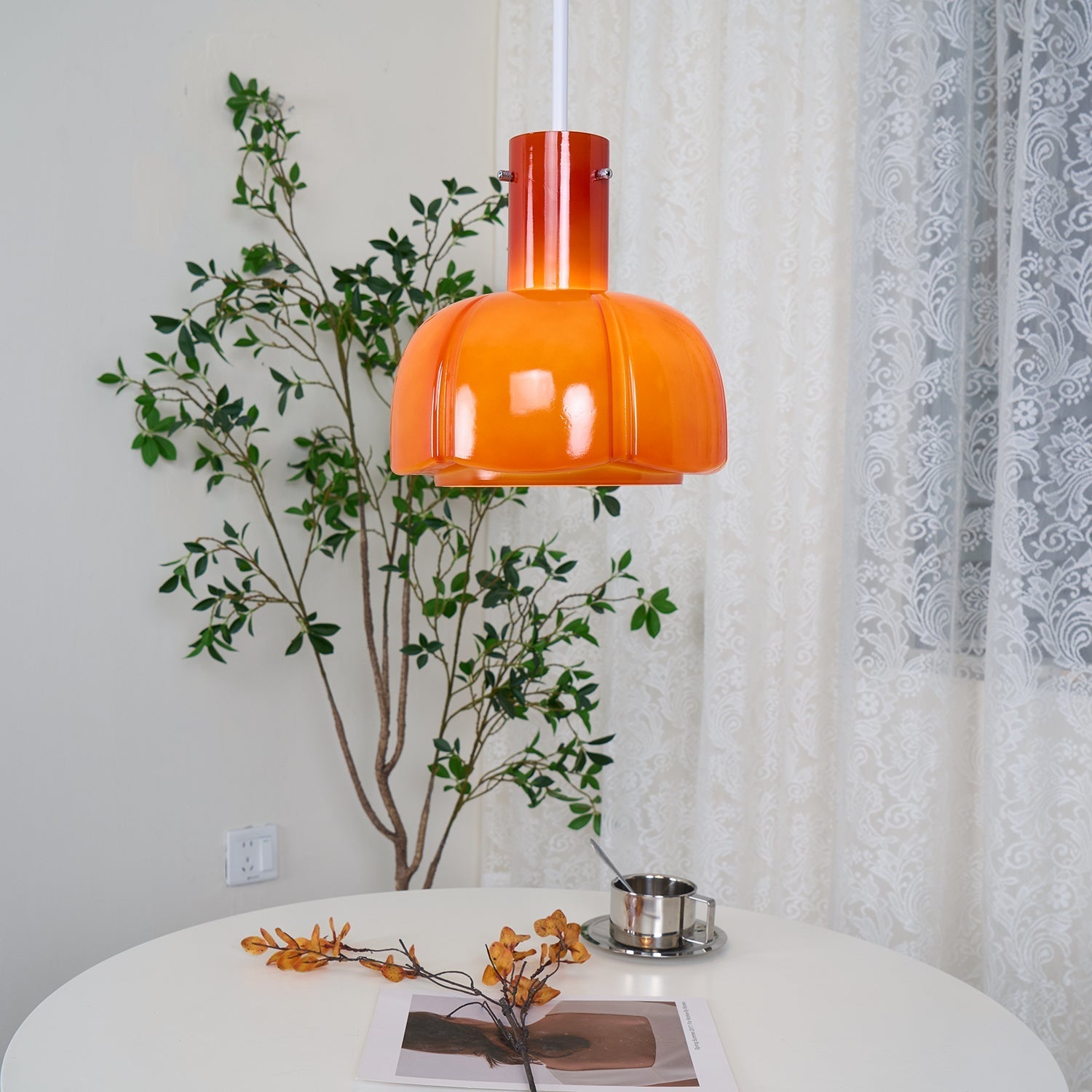 Zentara Glass Contemporary Pendant Light-Neutral Decor
