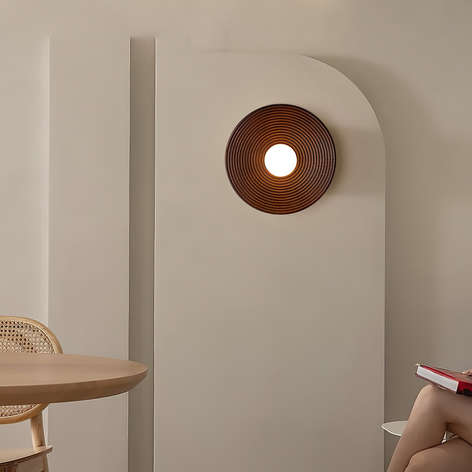Brenly Nordic Art Contour Wooden Sconce Wall lamp-Neutral Decor