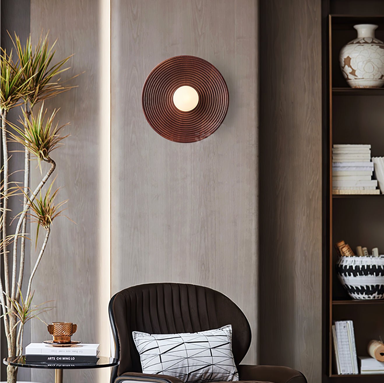 Brenly Nordic Art Contour Wooden Sconce Wall lamp-Neutral Decor