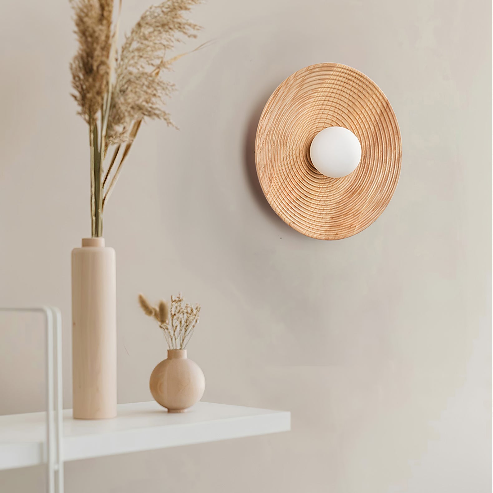 Brenly Nordic Art Contour Wooden Sconce Wall lamp-Neutral Decor