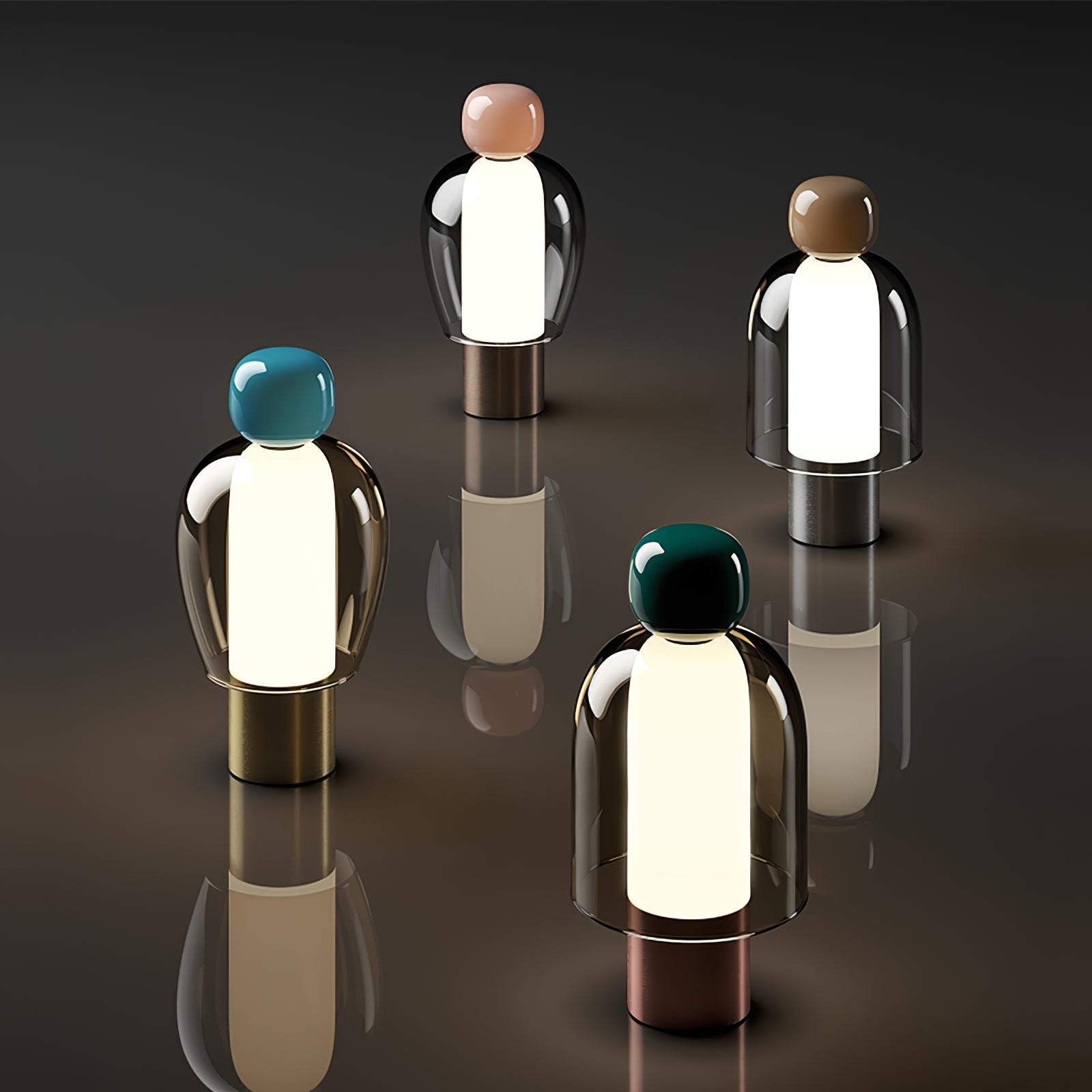 Nara Glass Artistic Table Lamp-Neutral Decor