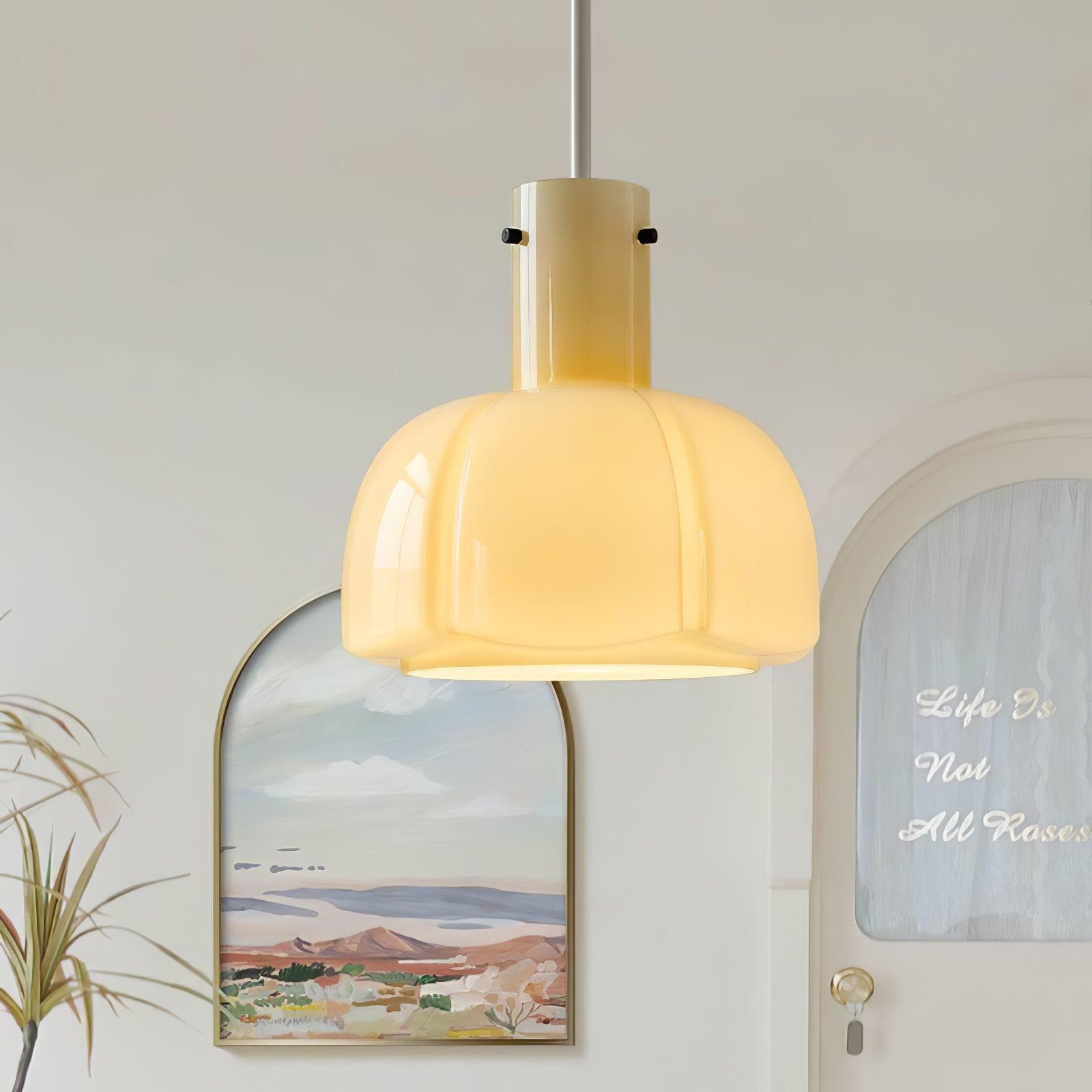 Zentara Glass Contemporary Pendant Light-Neutral Decor