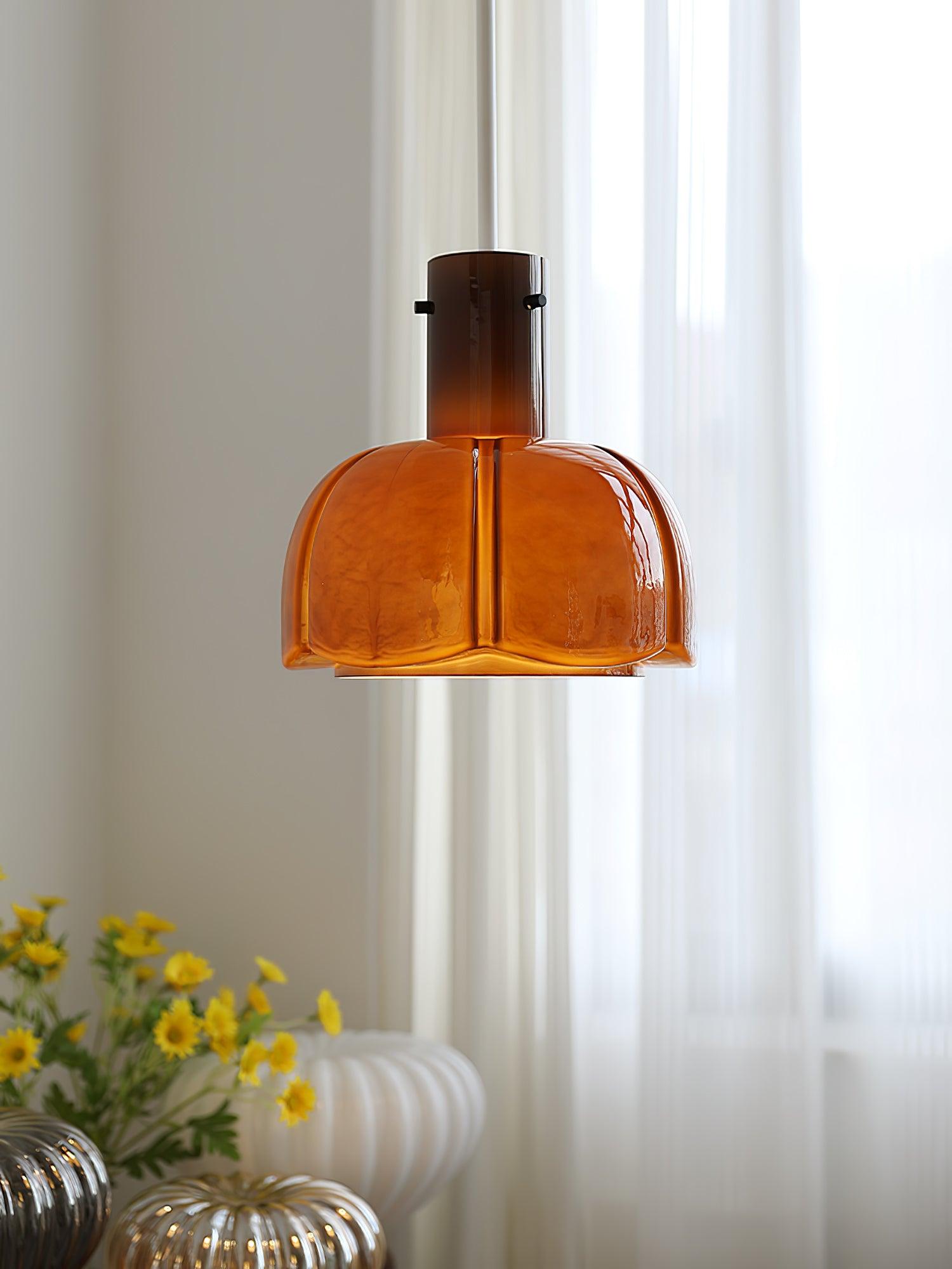 Zentara Glass Contemporary Pendant Light-Neutral Decor
