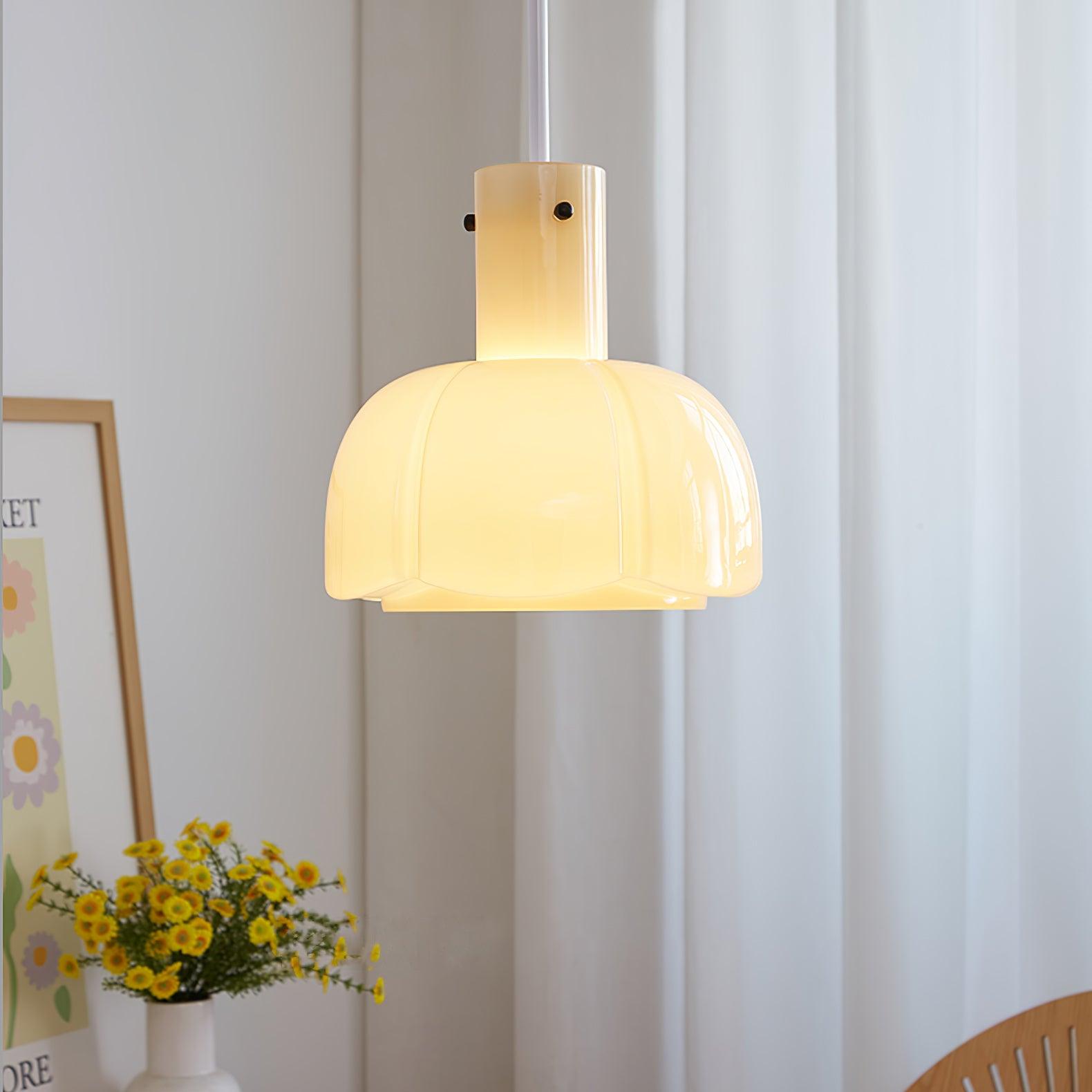 Zentara Glass Contemporary Pendant Light-Neutral Decor