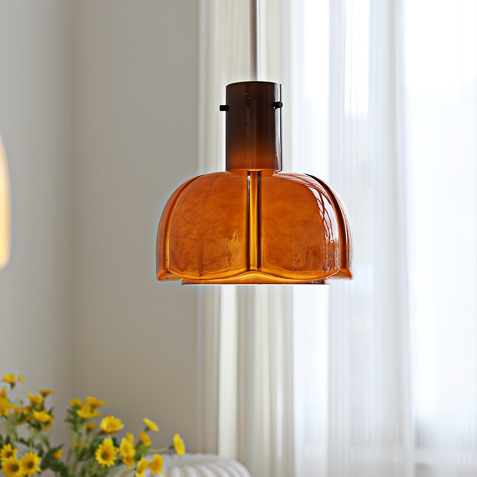 Zentara Glass Contemporary Pendant Light-Neutral Decor