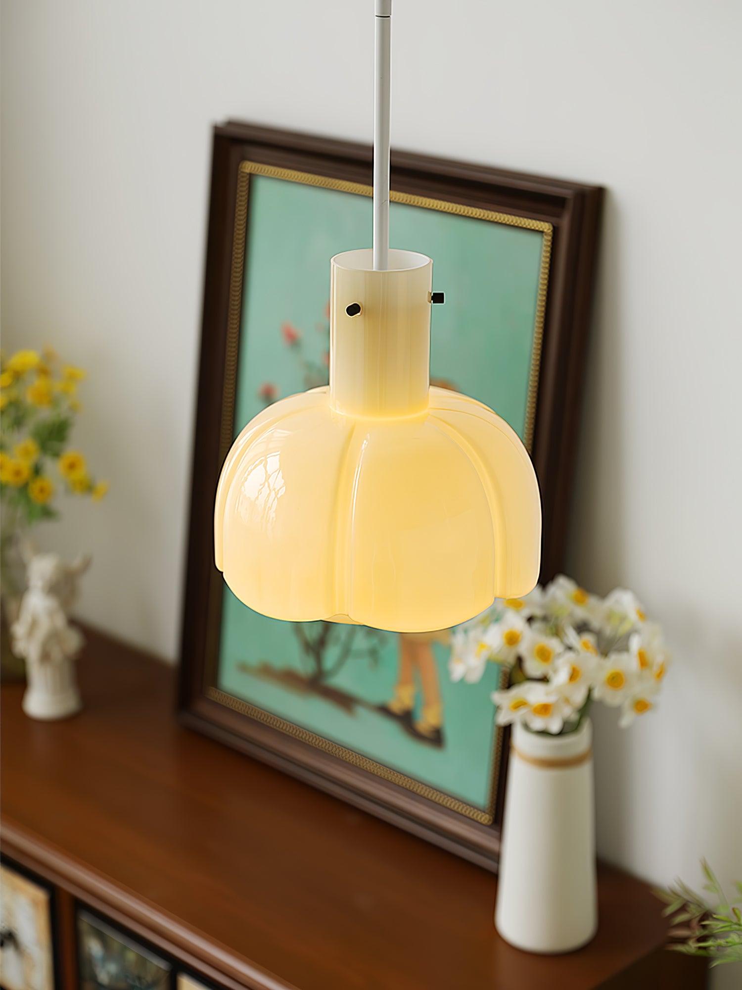 Zentara Glass Contemporary Pendant Light-Neutral Decor