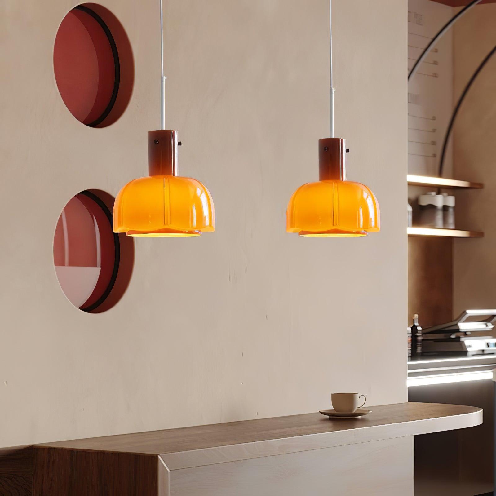 Zentara Glass Contemporary Pendant Light-Neutral Decor