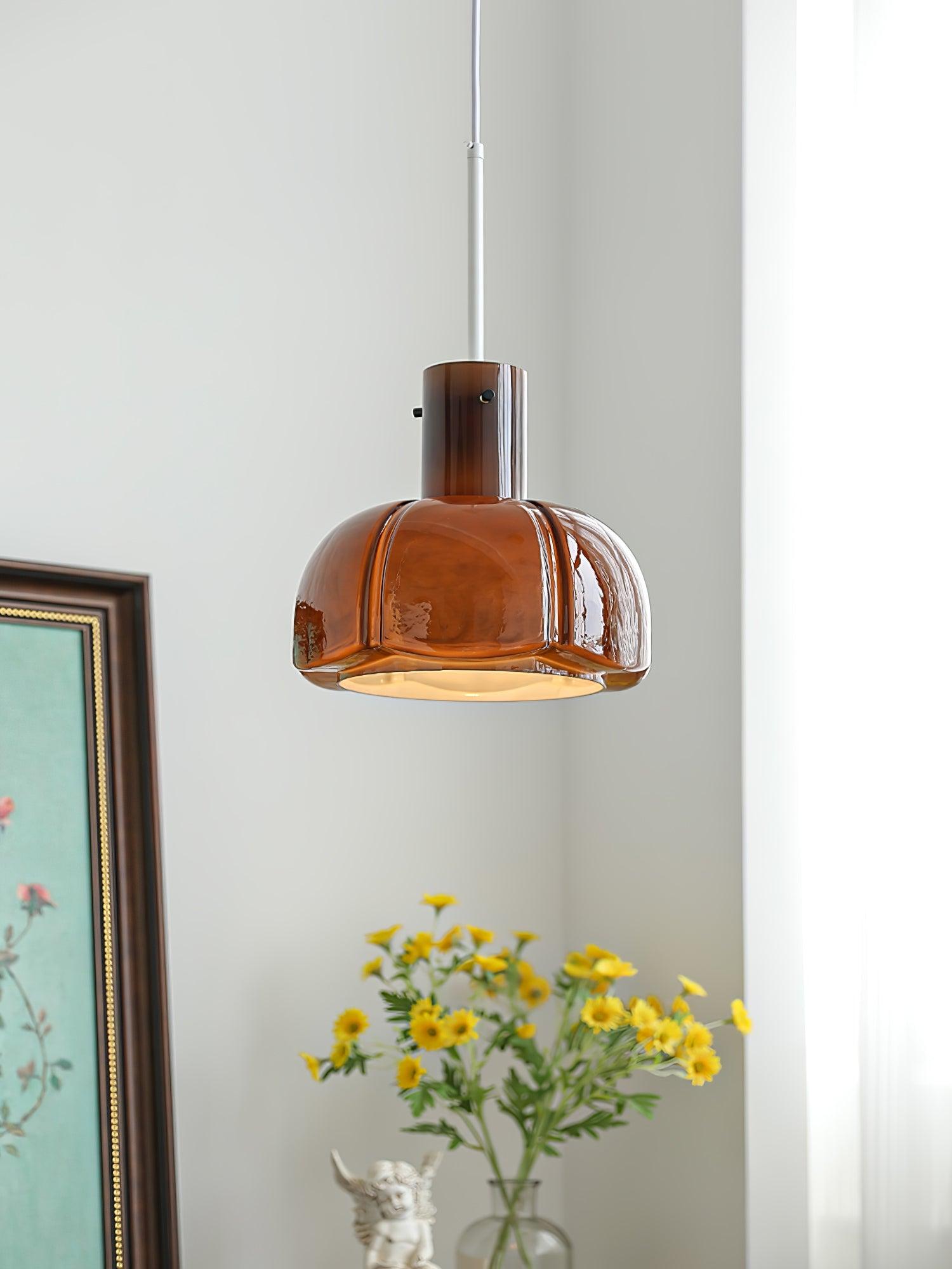 Zentara Glass Contemporary Pendant Light-Neutral Decor
