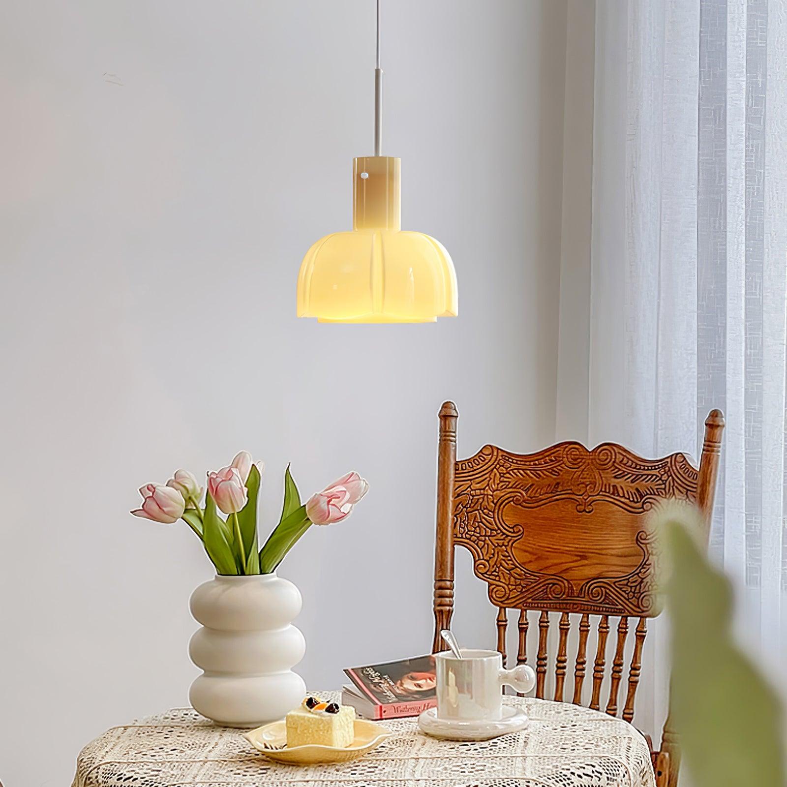 Zentara Glass Contemporary Pendant Light-Neutral Decor