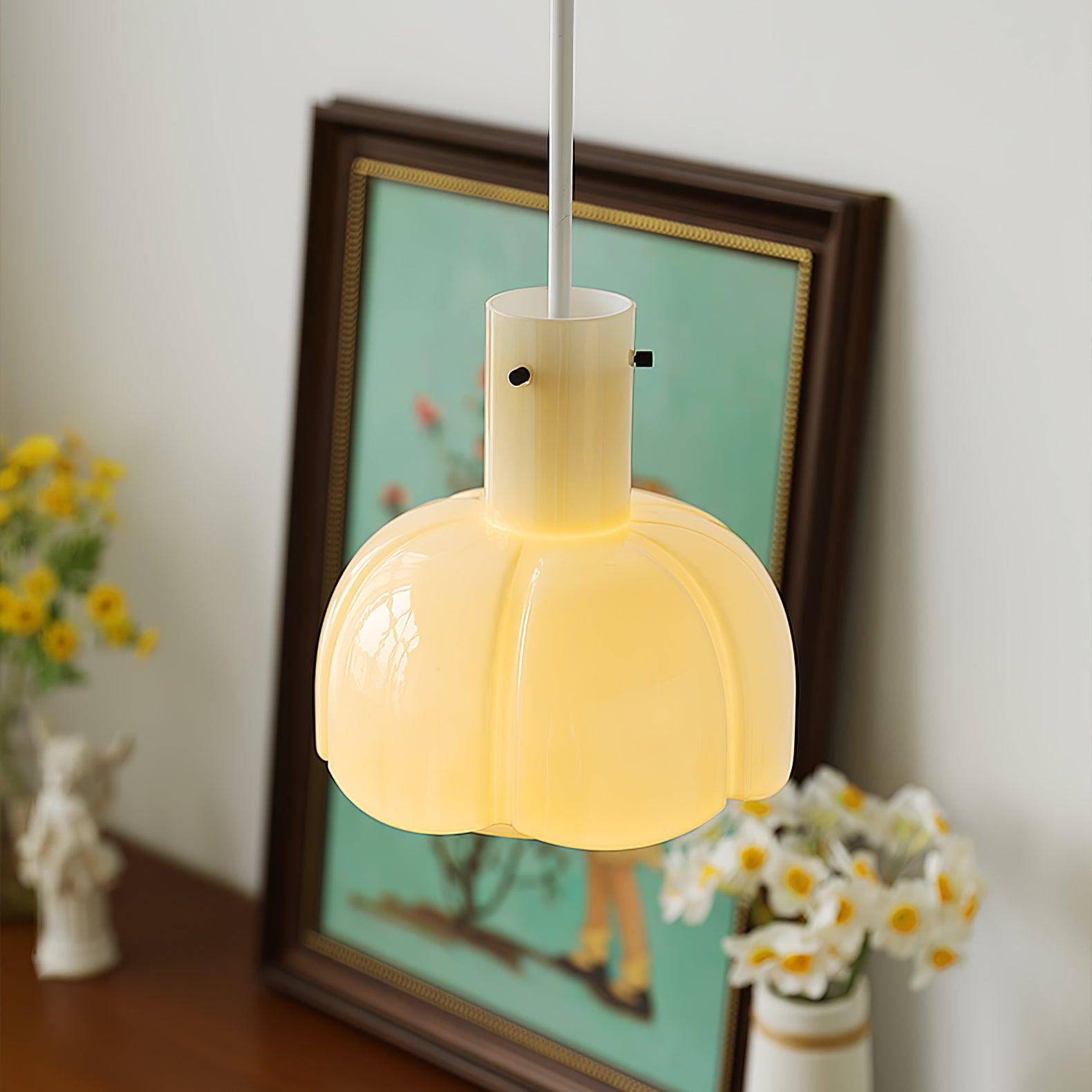 Zentara Glass Contemporary Pendant Light-Neutral Decor
