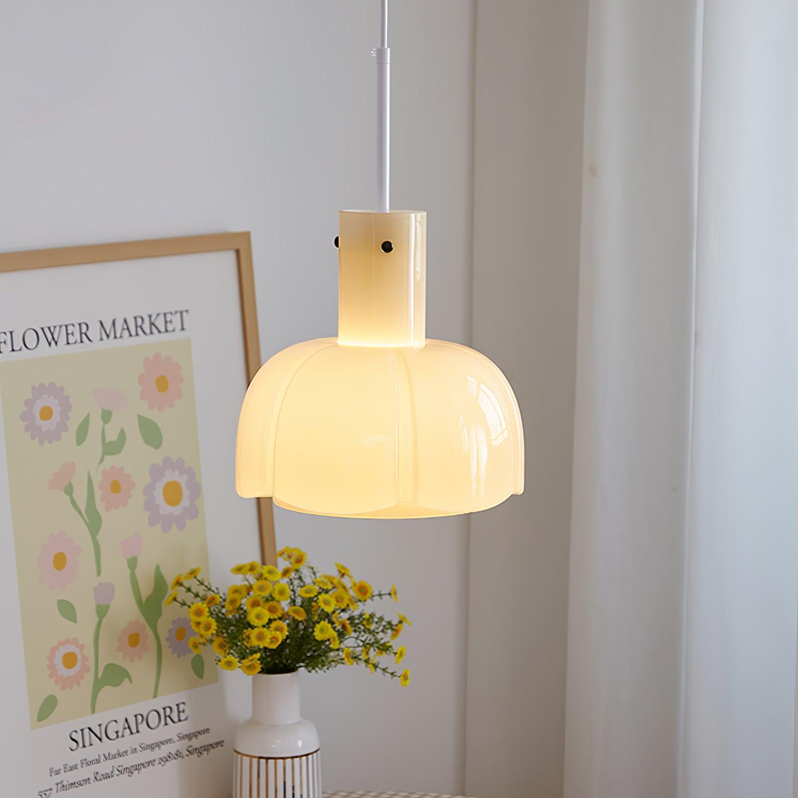 Zentara Glass Contemporary Pendant Light-Neutral Decor