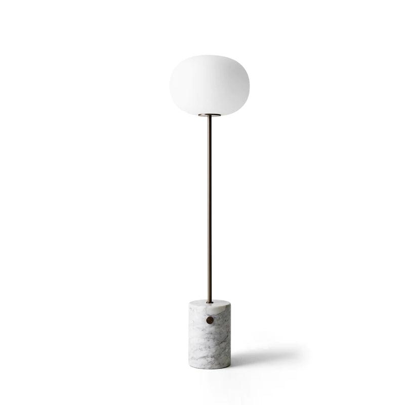 Iloryra Column-Base Travertine Floor Lamp-Neutral Decor