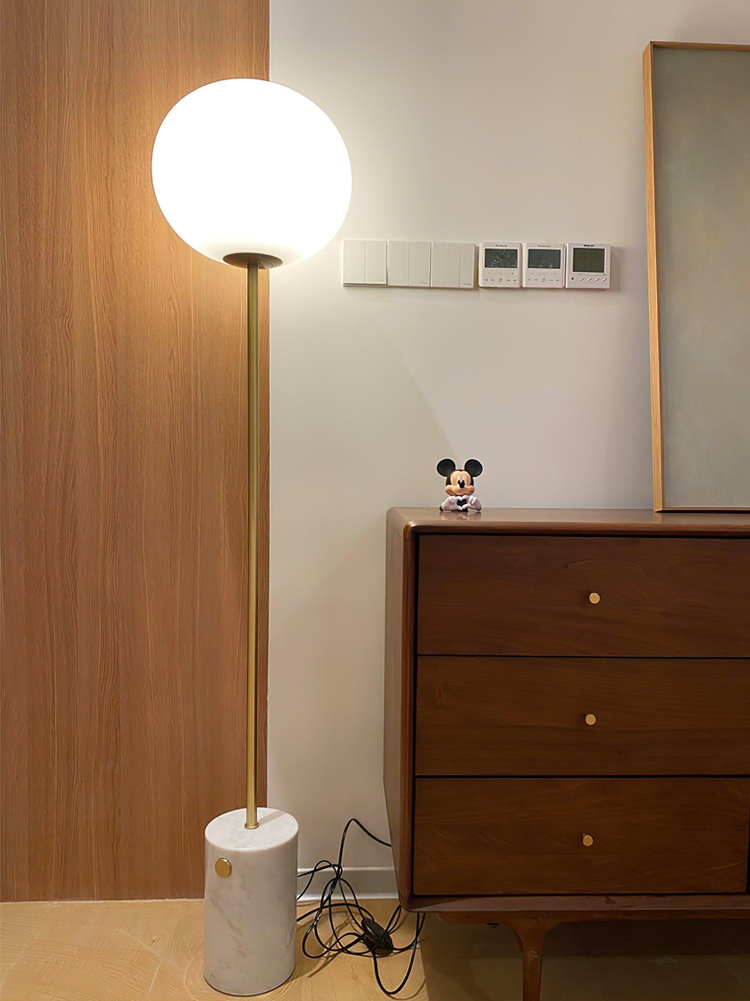 Iloryra Column-Base Travertine Floor Lamp-Neutral Decor