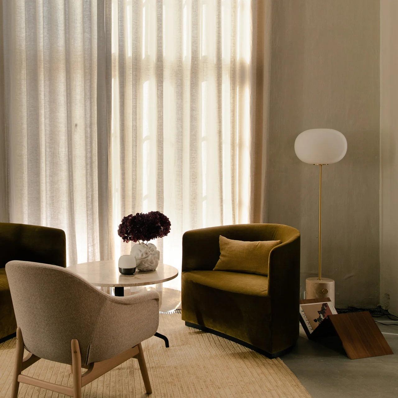 Iloryra Column-Base Travertine Floor Lamp-Neutral Decor