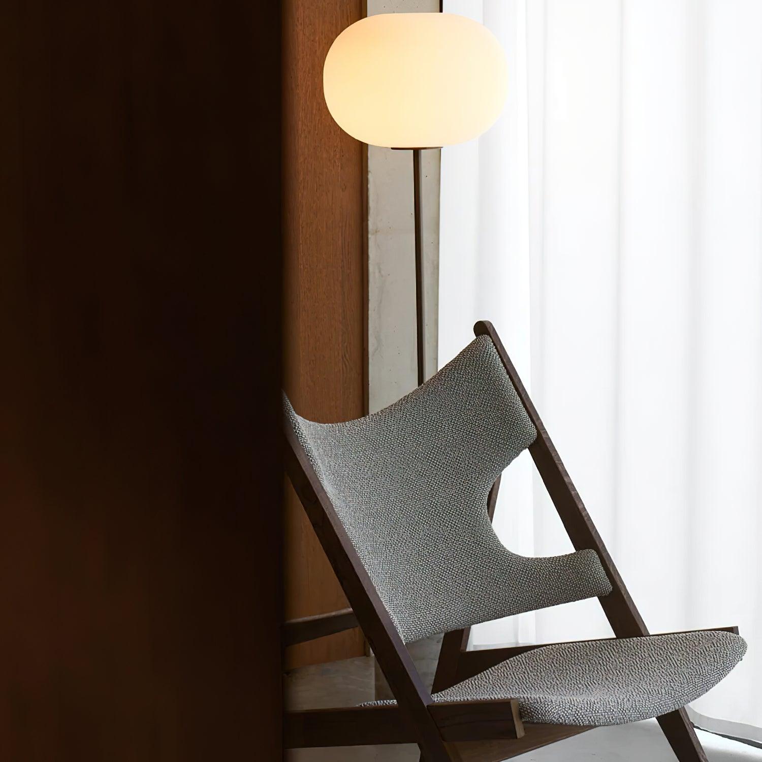 Iloryra Column-Base Travertine Floor Lamp-Neutral Decor