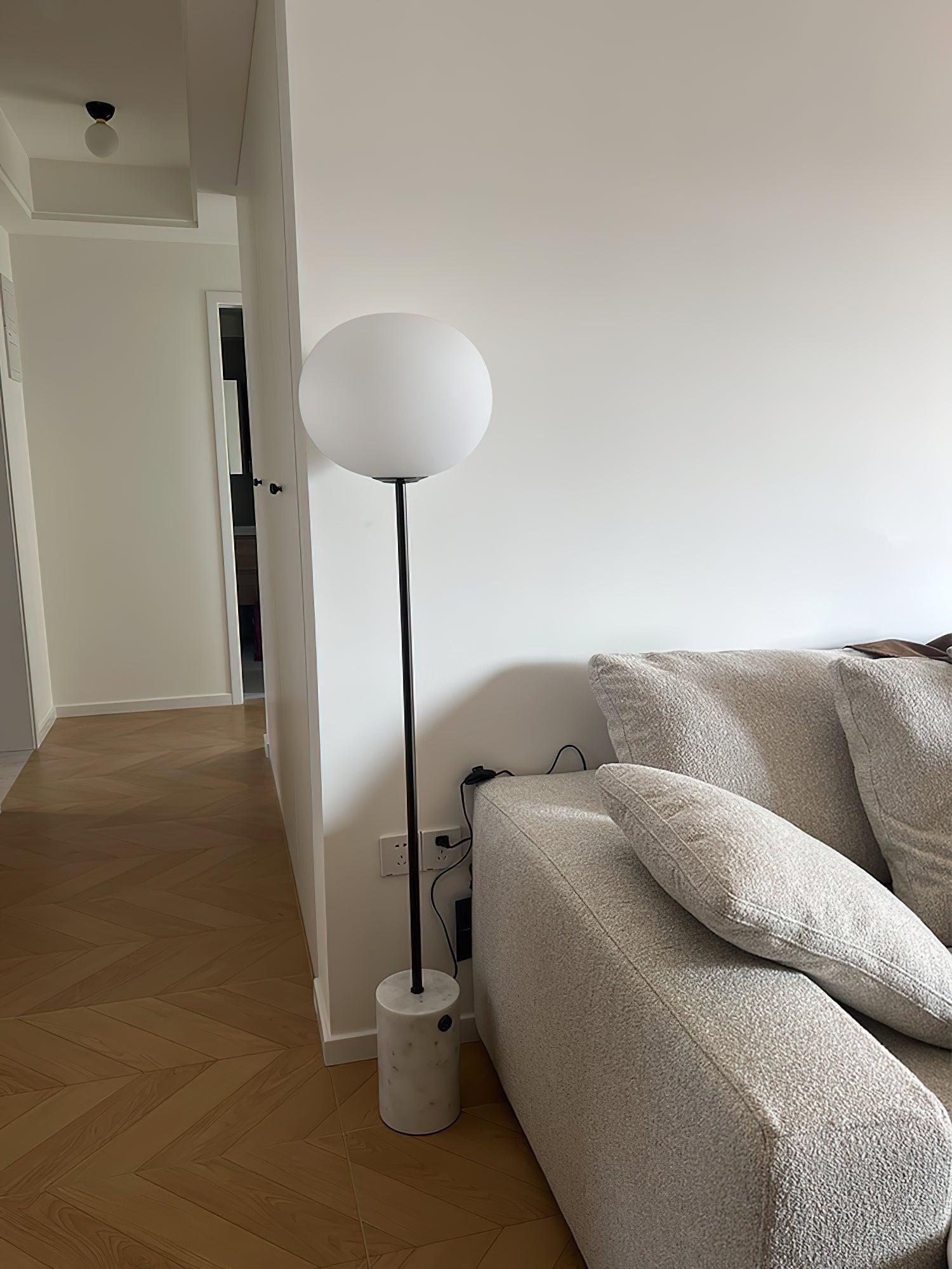 Iloryra Column-Base Travertine Floor Lamp-Neutral Decor