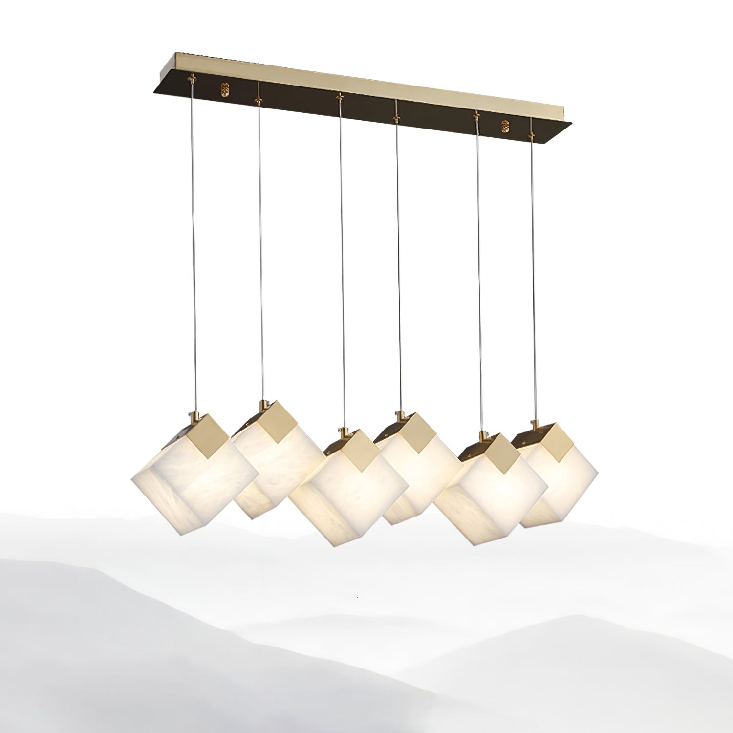 Vevariel Linear Alabaster Pendant Light-Neutral Decor