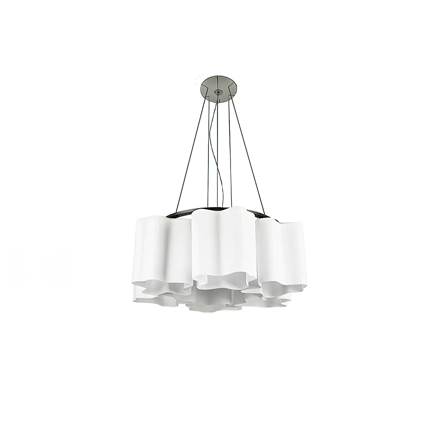 Luminara Glass Chandelier-Neutral Decor