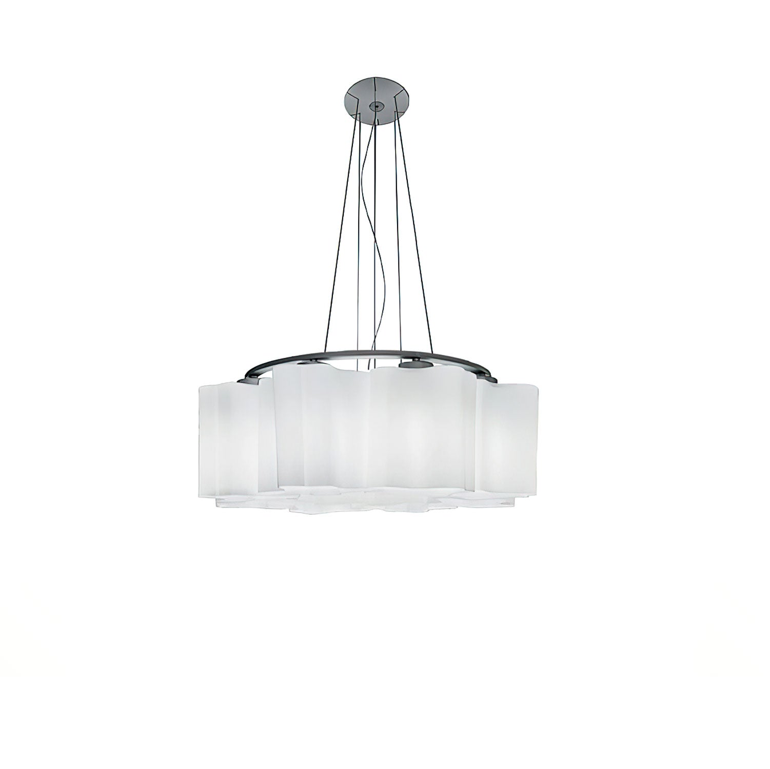 Luminara Glass Chandelier-Neutral Decor