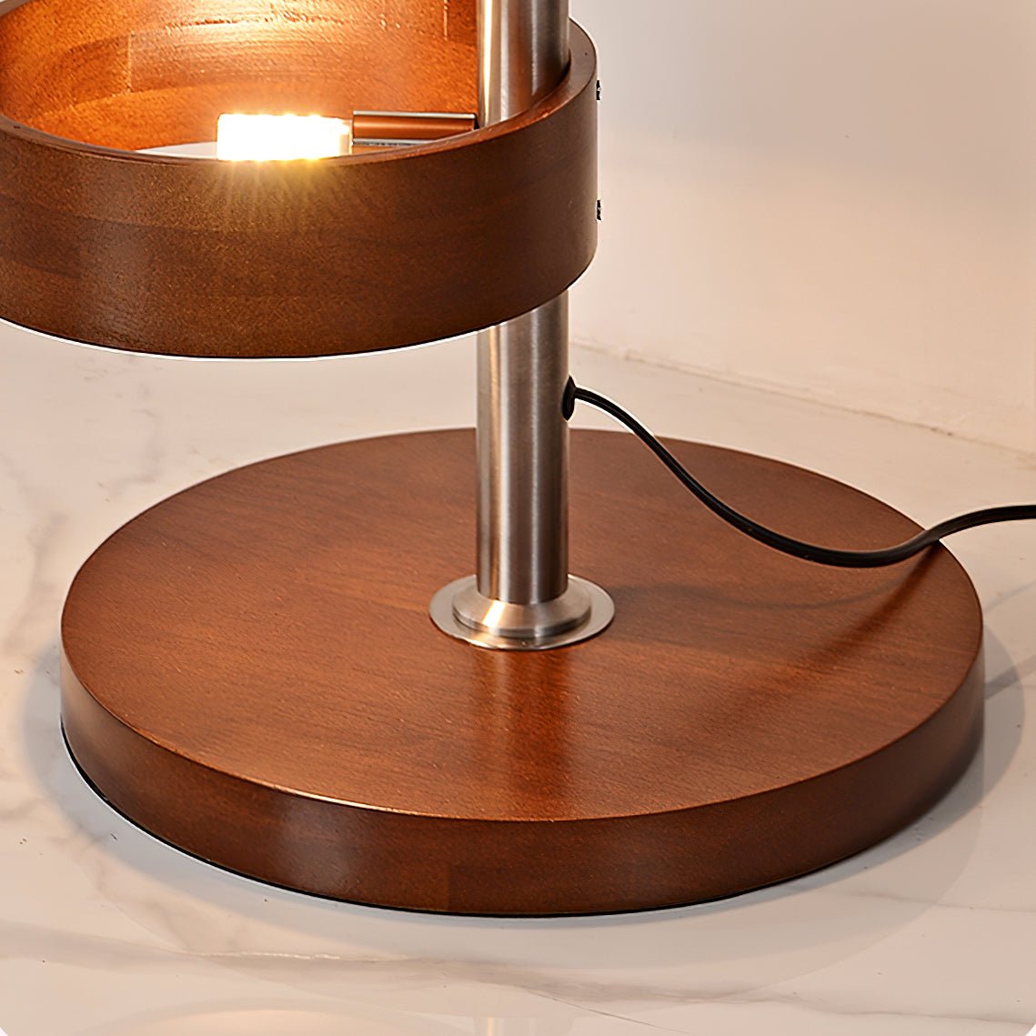Lynix Wooden Floor Lamp-Neutral Decor