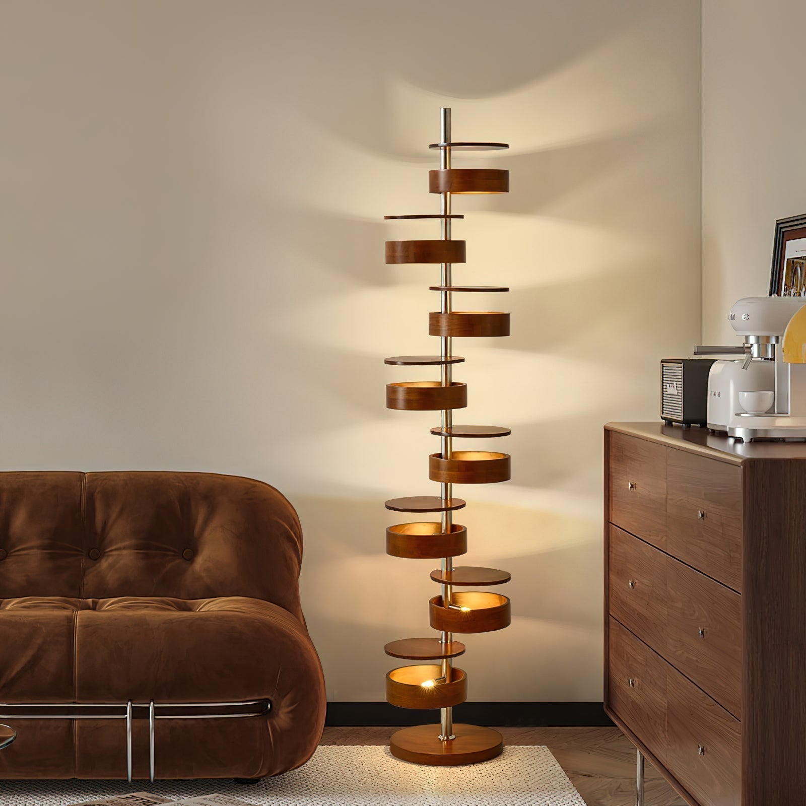 Lynix Wooden Floor Lamp-Neutral Decor