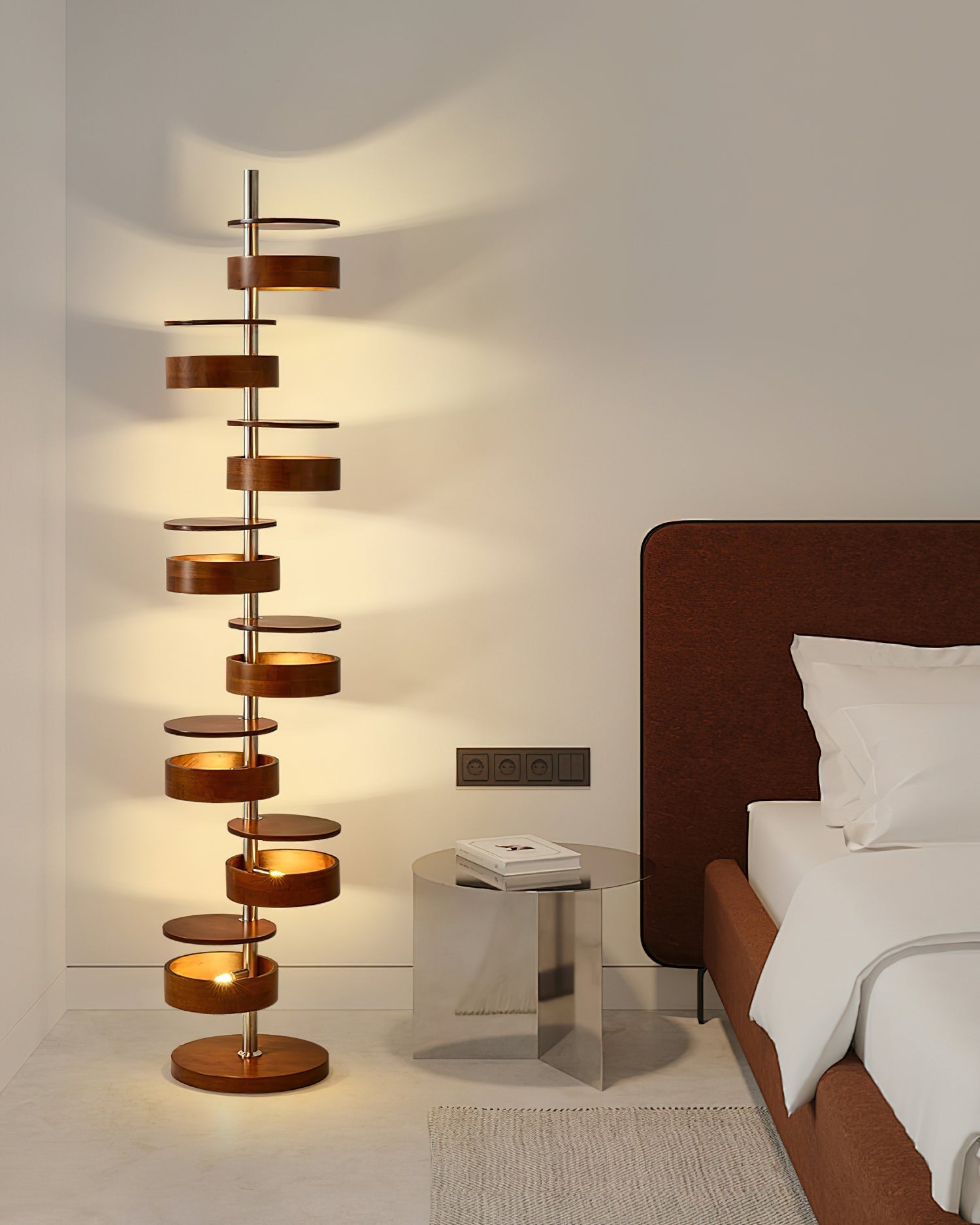 Lynix Wooden Floor Lamp-Neutral Decor