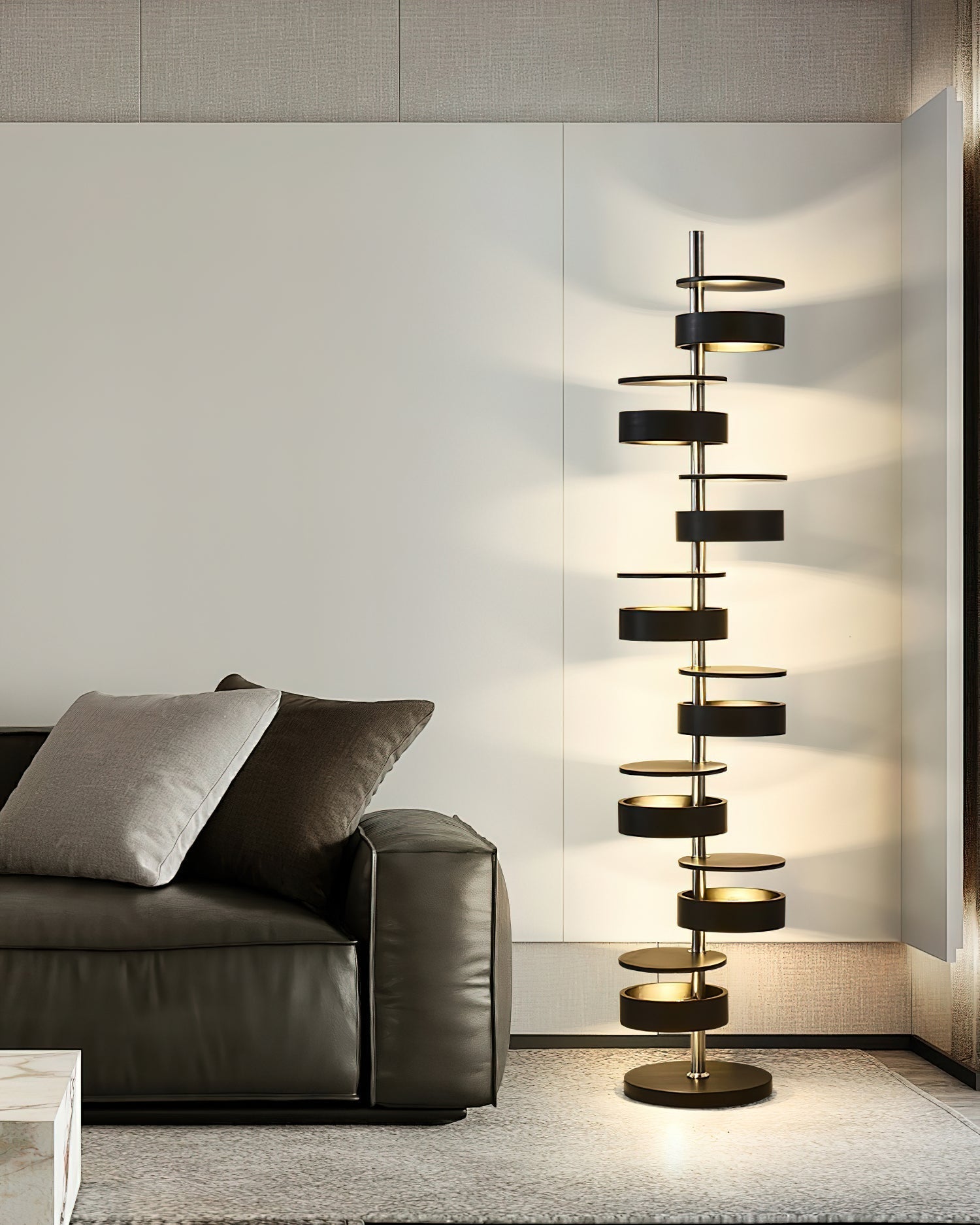 Lynix Wooden Floor Lamp-Neutral Decor