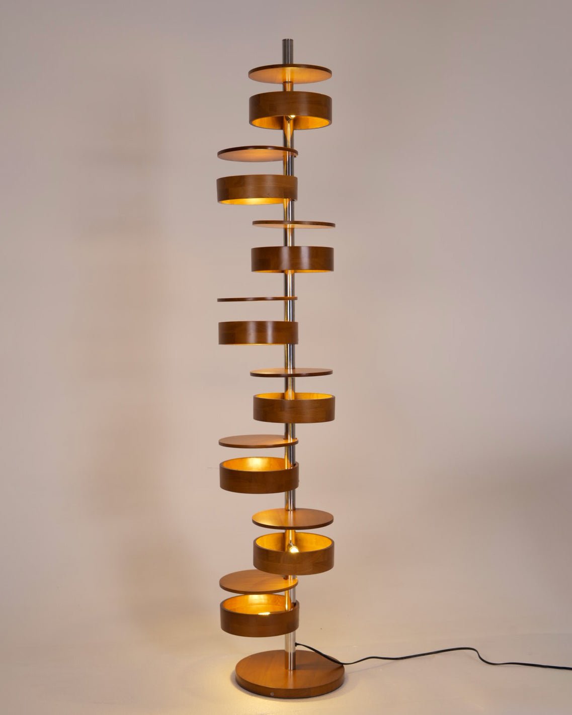 Lynix Wooden Floor Lamp-Neutral Decor