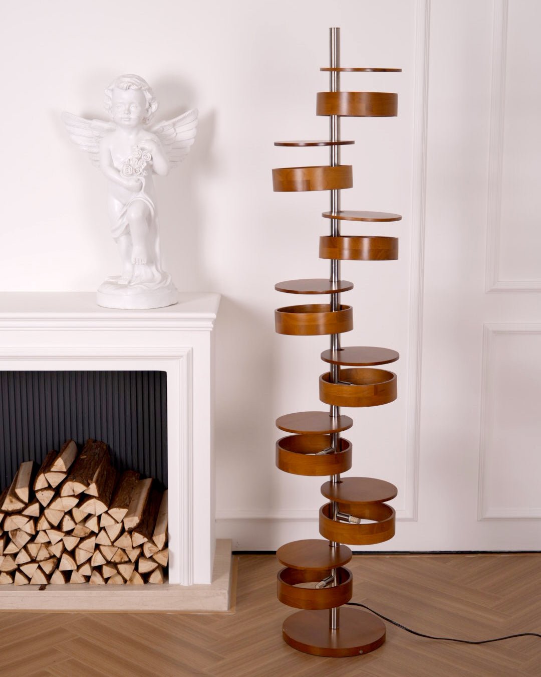 Lynix Wooden Floor Lamp-Neutral Decor