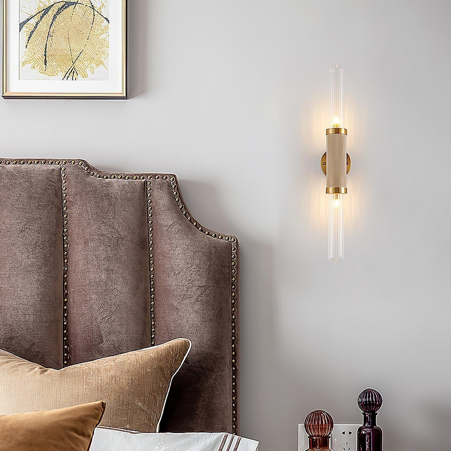 Alorira Nordic Art Column Glass Wall Sconce-Neutral Decor