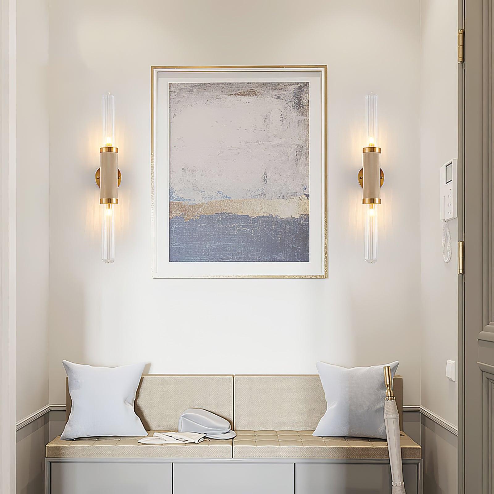 Alorira Nordic Art Column Glass Wall Sconce-Neutral Decor