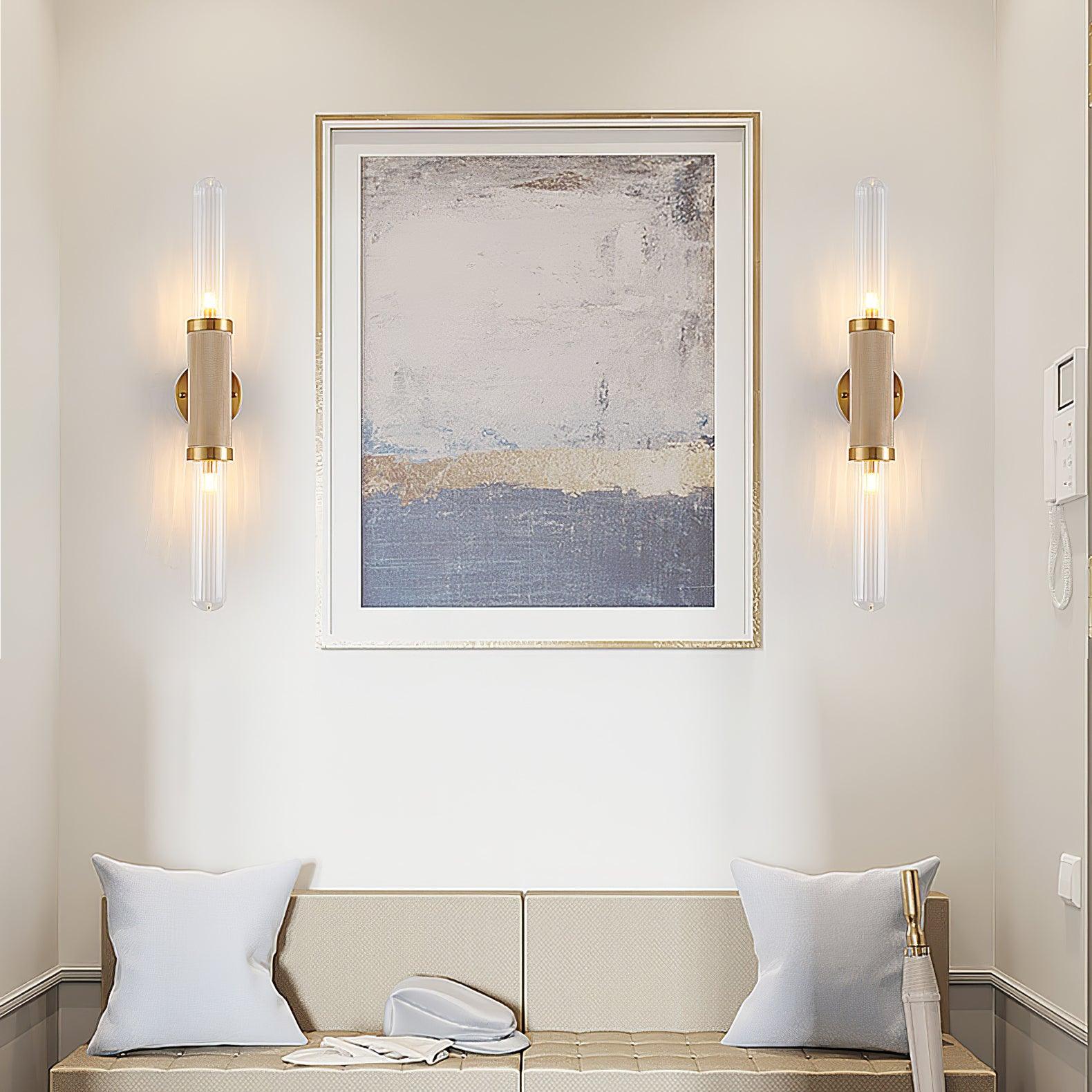 Alorira Nordic Art Column Glass Wall Sconce-Neutral Decor