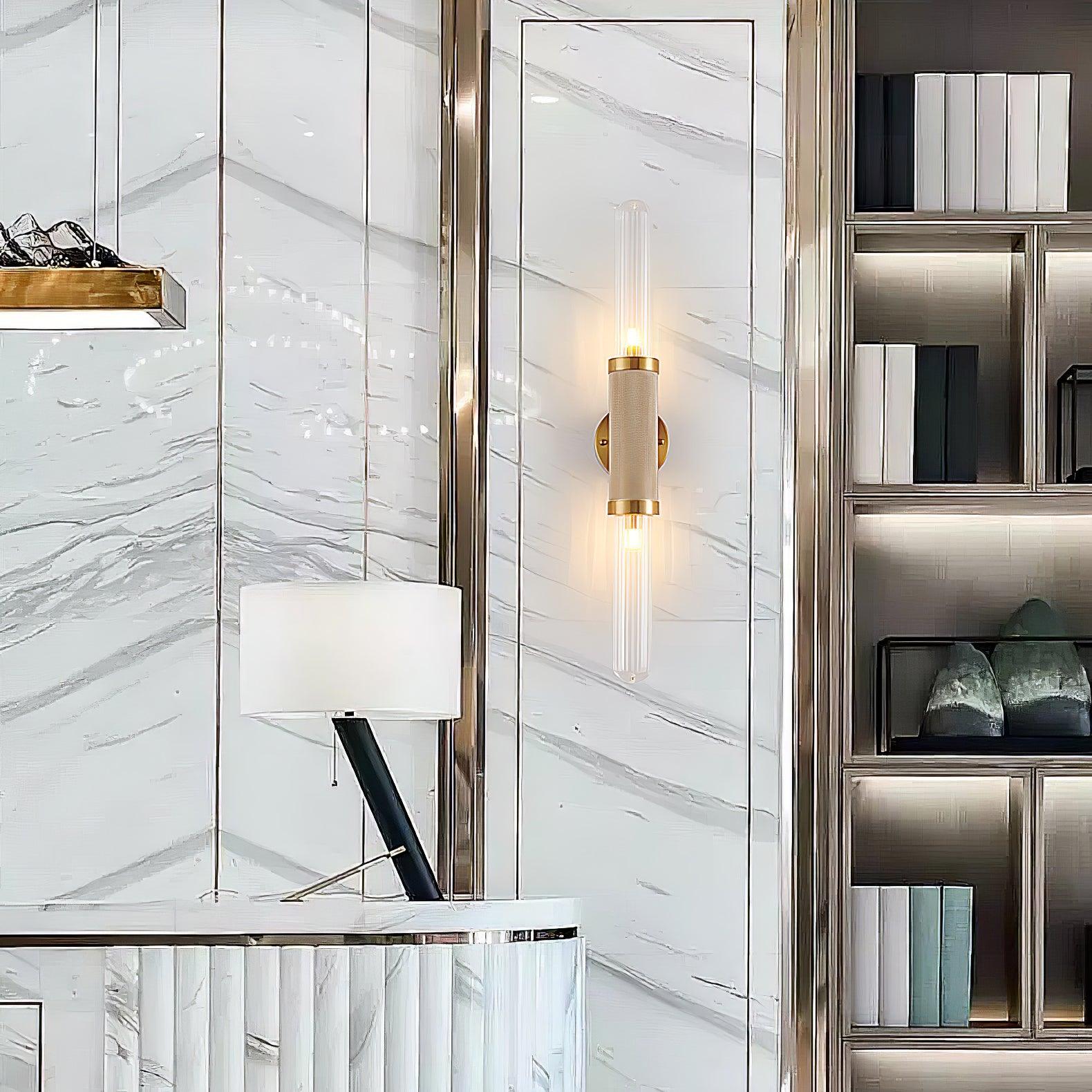Alorira Nordic Art Column Glass Wall Sconce-Neutral Decor