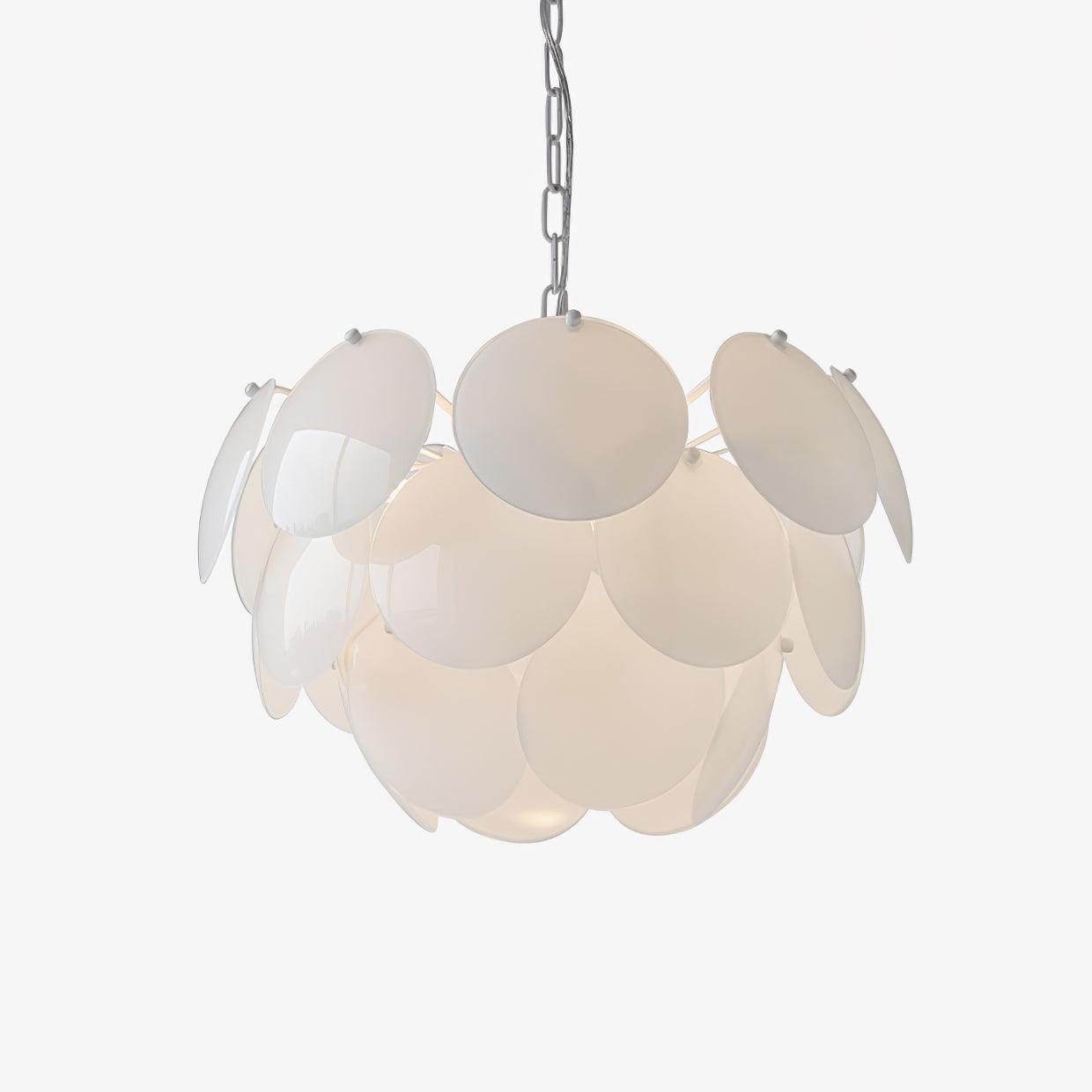Sophia Minimalist Glass Chandelier-Neutral Decor
