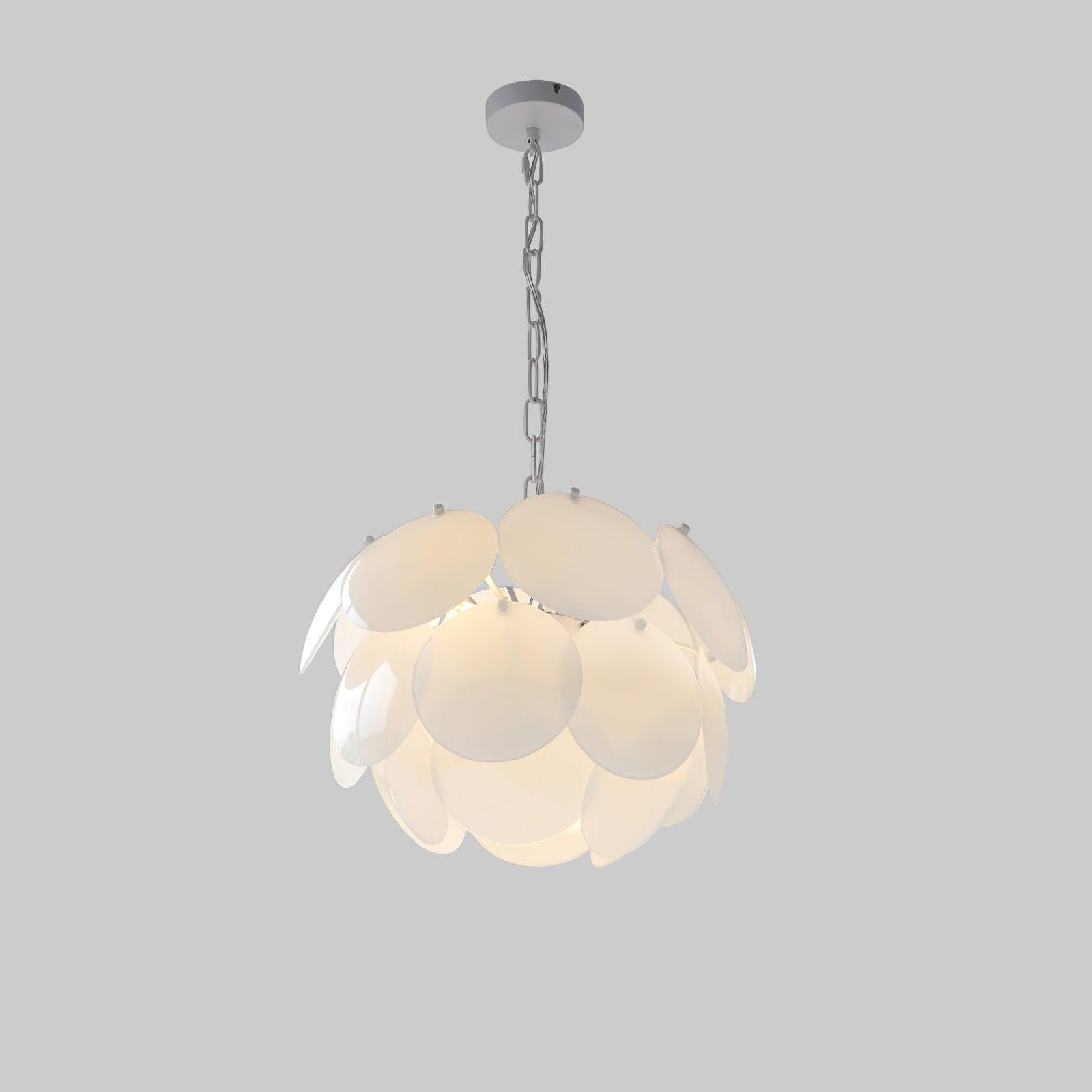 Sophia Minimalist Glass Chandelier-Neutral Decor